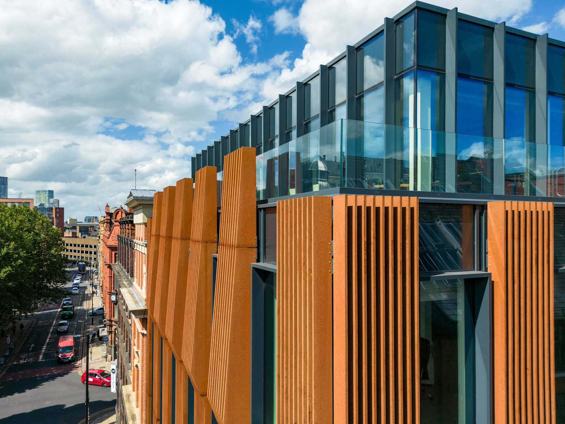 Drone photo of Boohoo Head Office, Dale Street, Manchester