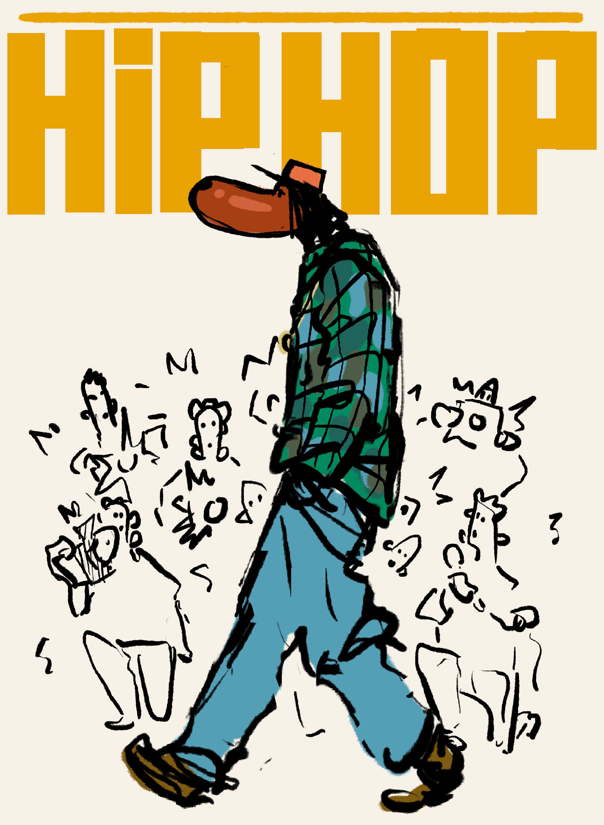 Hip-Hop Connection cover sketch 1