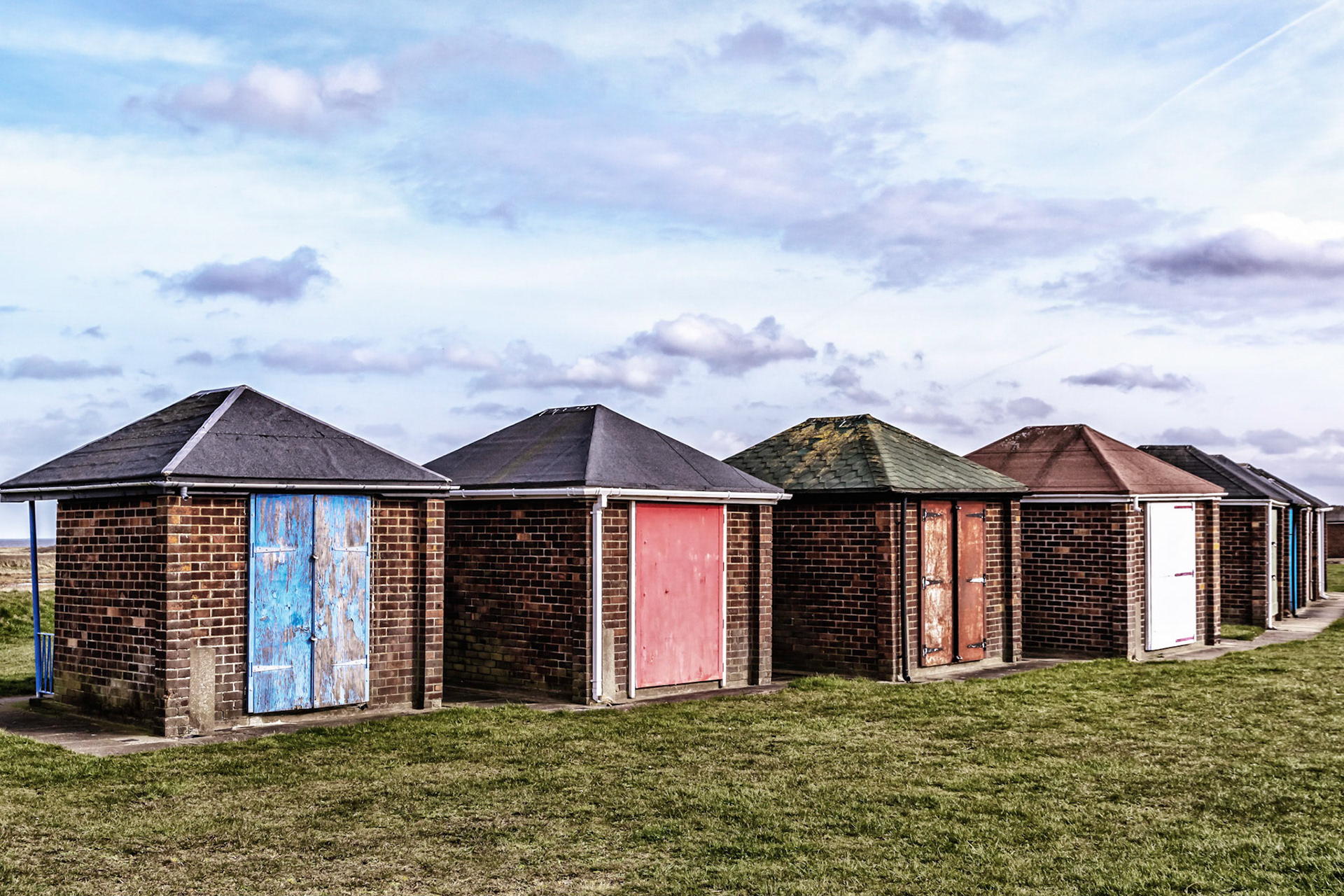 Beach huts at Cleethorpes