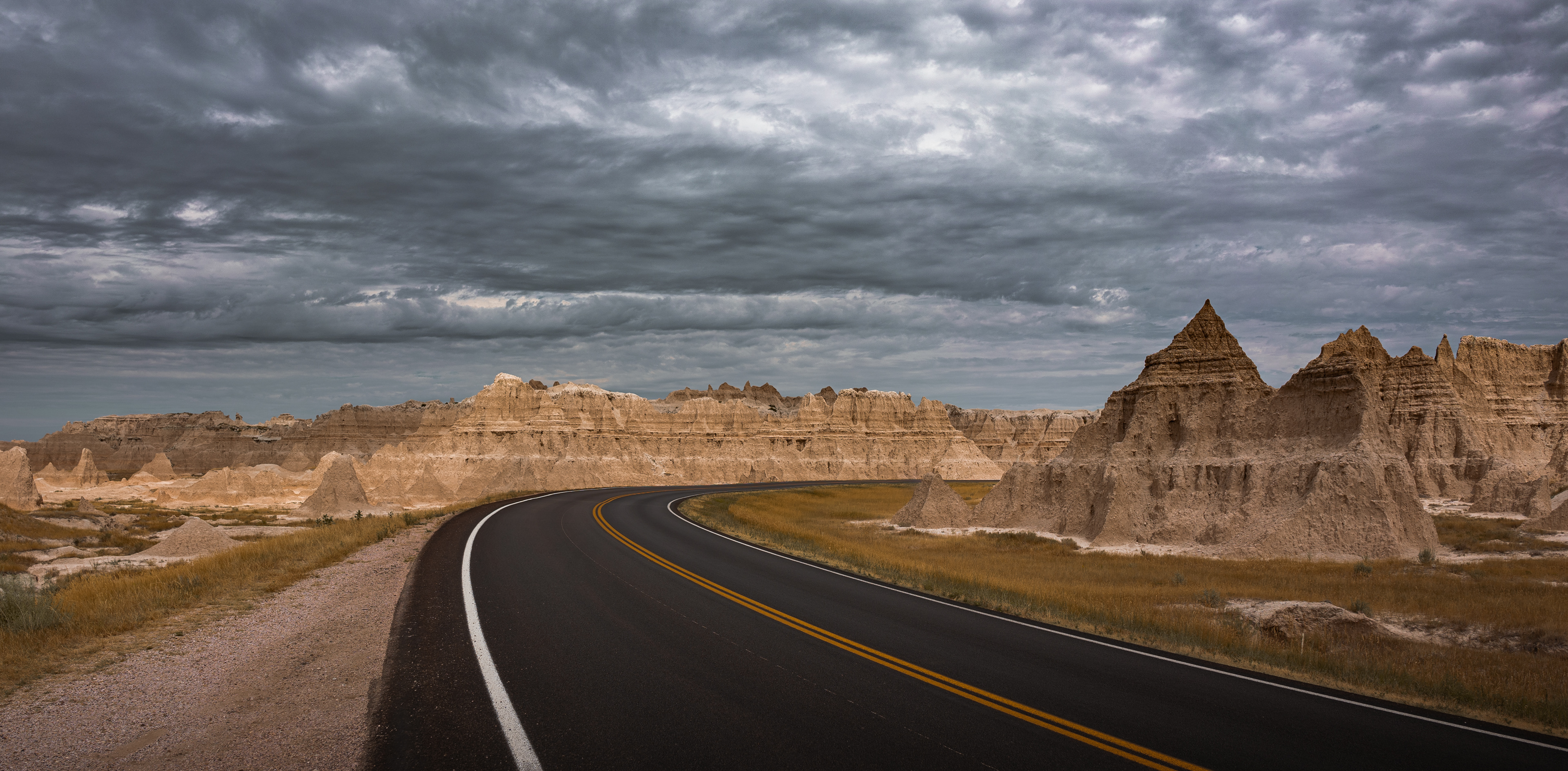Road through the Badlands