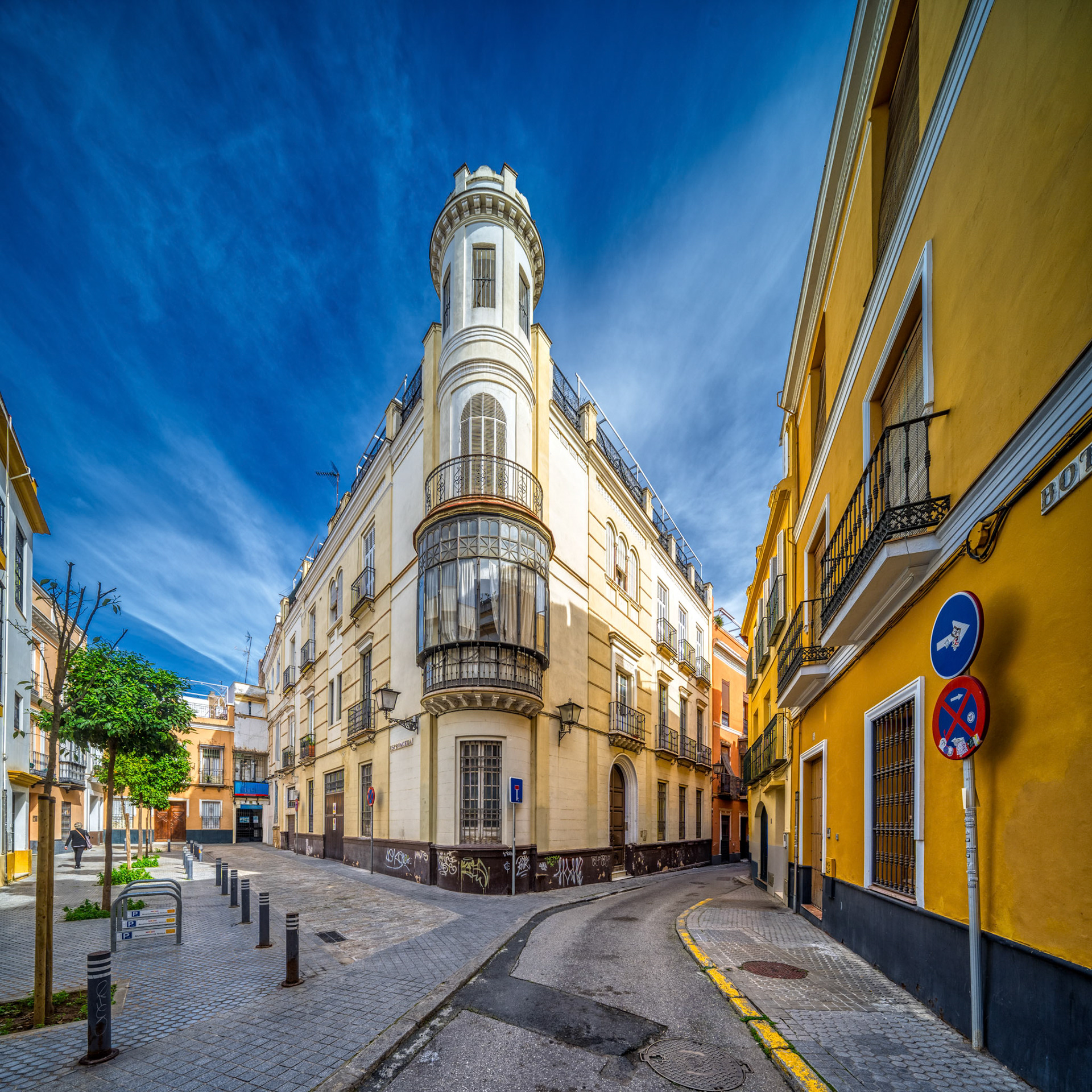 Anibal Gonzalez designed building in Seville, Spain, built in 1914.
