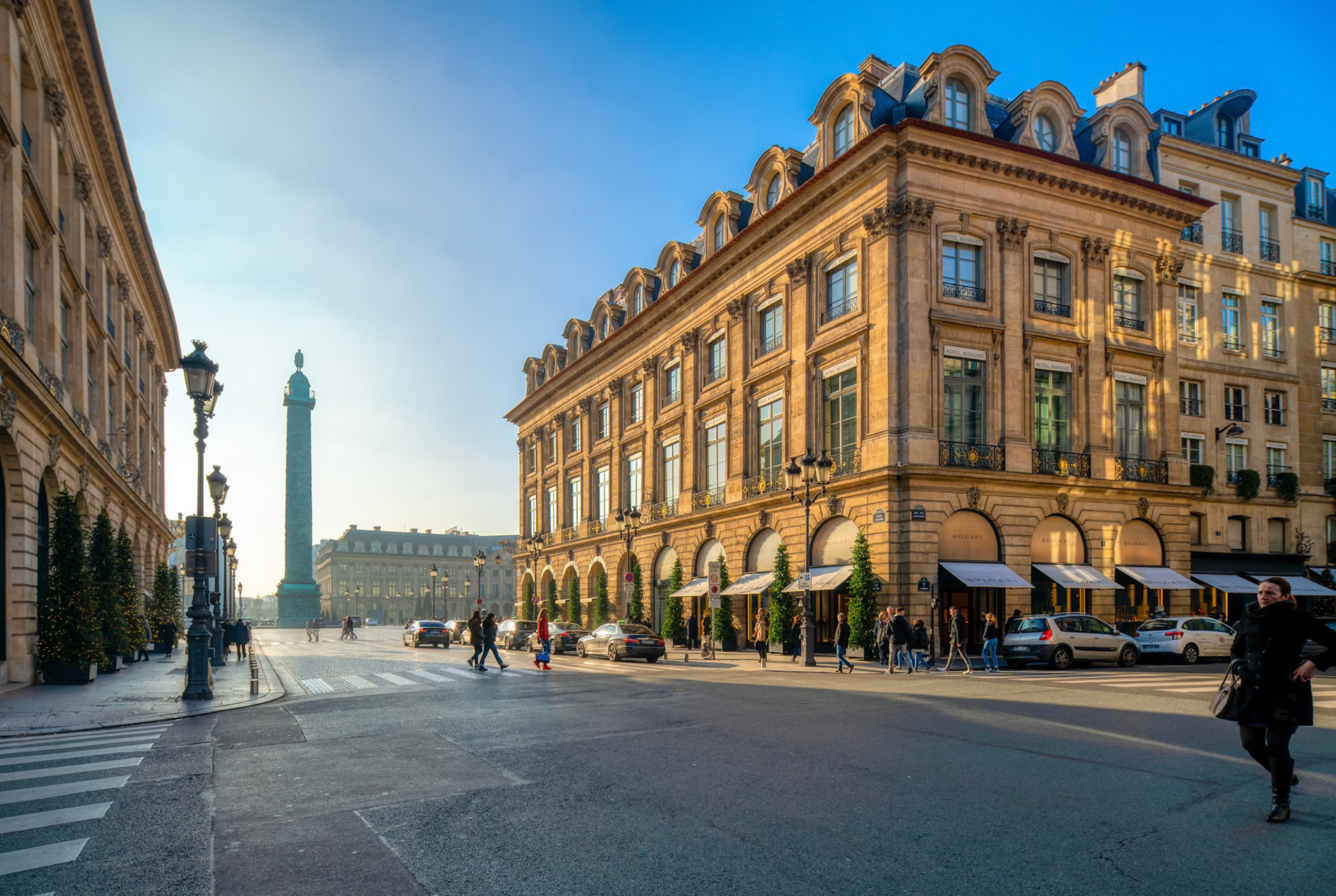 Place Vendome from Rue de la Paix, Paris, France.