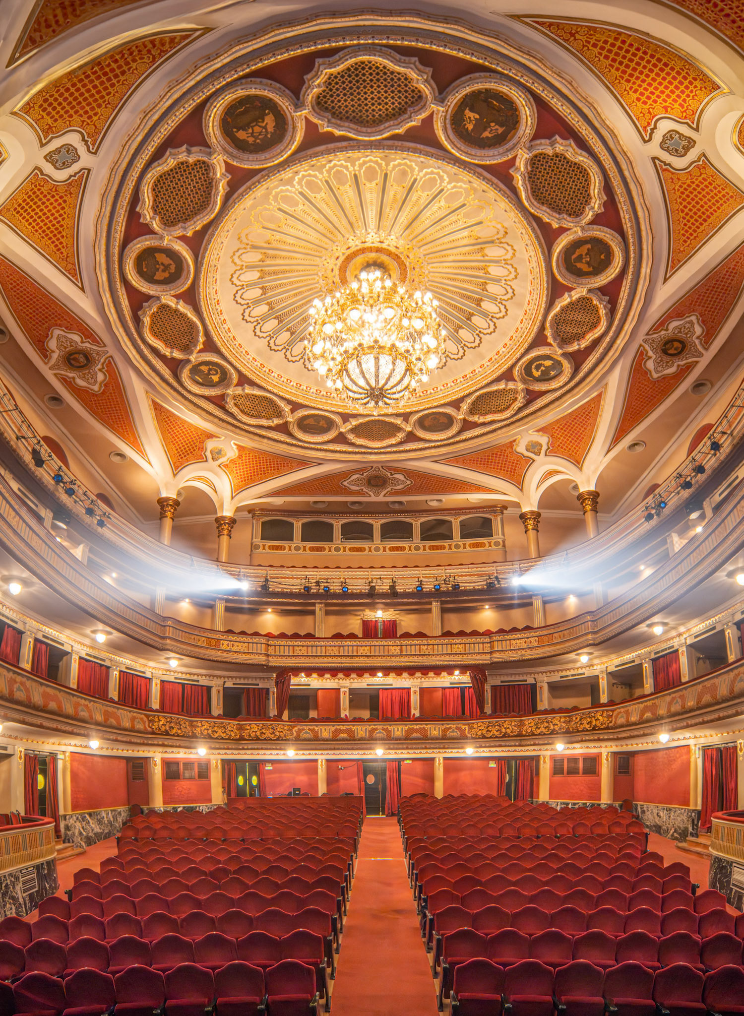 Lope de Vega Theater Hall (Seville, Spain), built in 1929, view from the stage.