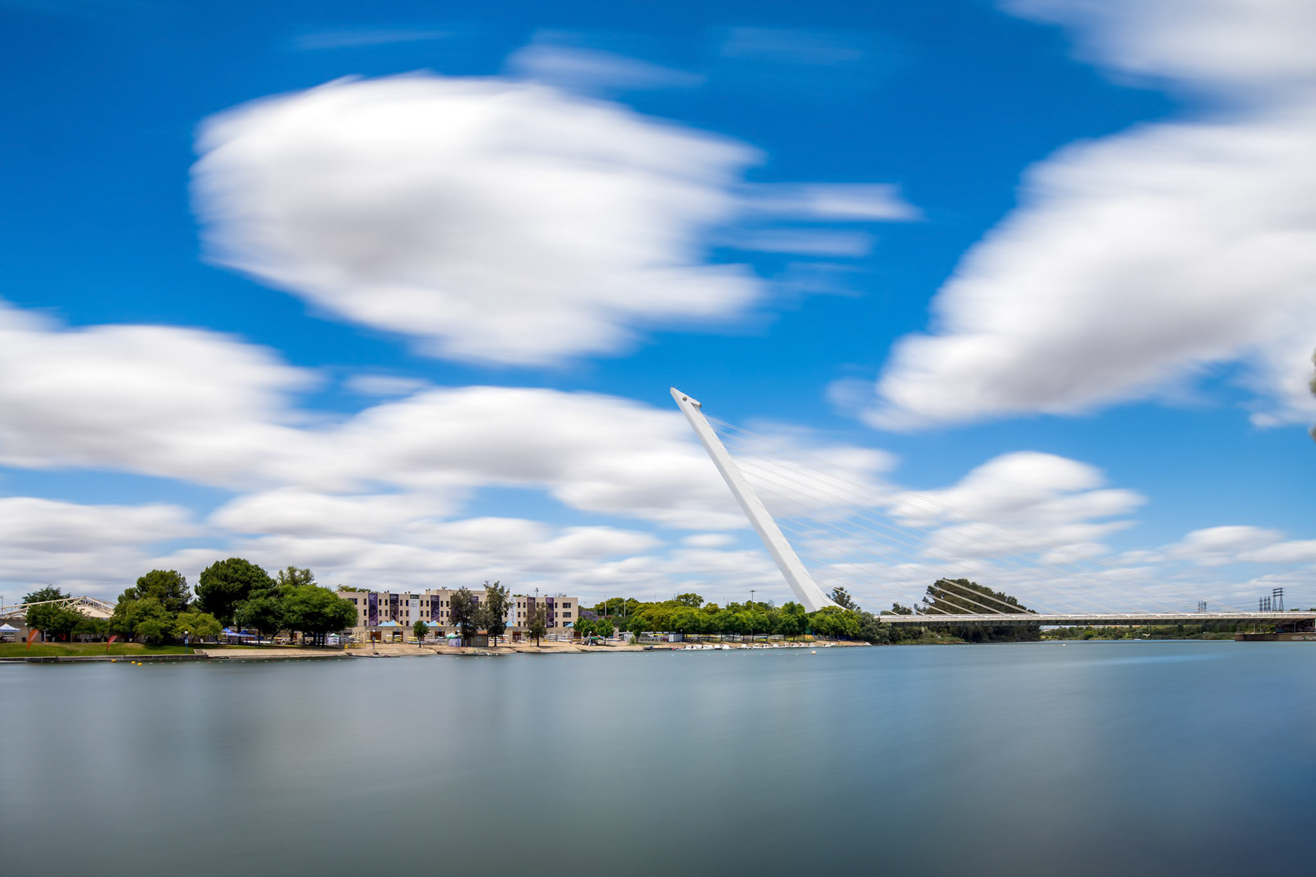 Alamillo Bridge, Seville, Spain.