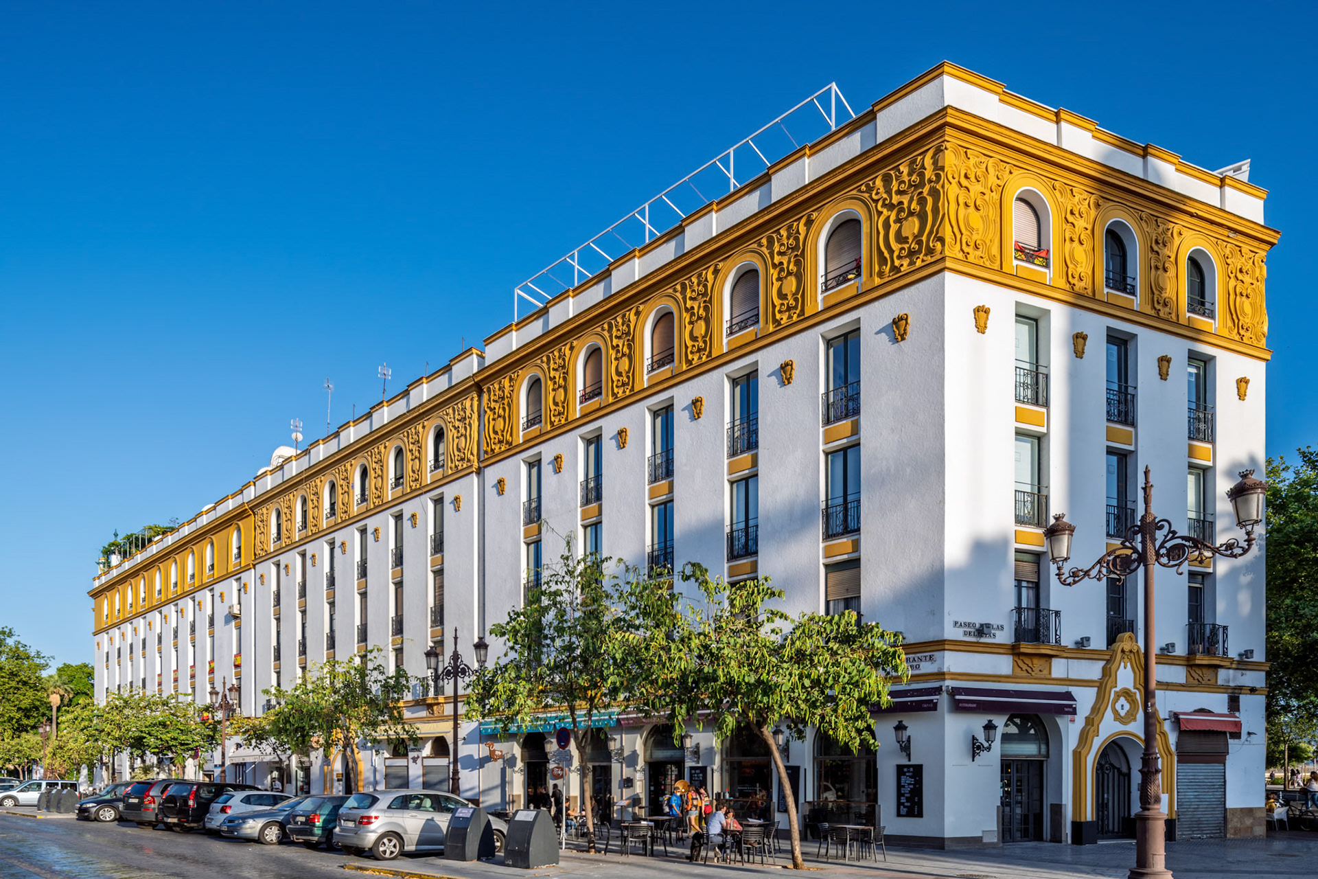 The historic Former Hotel Cristina in Seville features a stunning blend of neocolonial and Art Deco design.