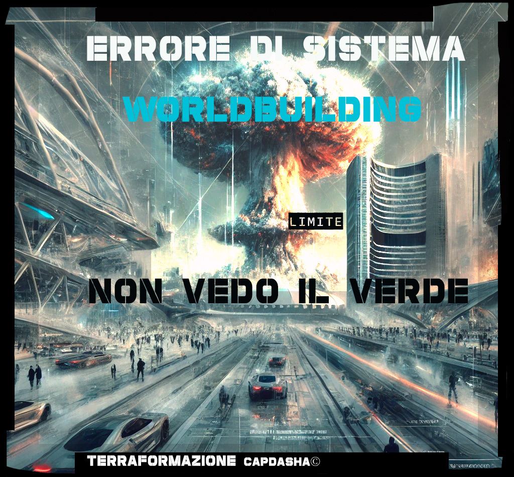 immagine futuristica Milano 2069, macchine futuristiche si dirigono  verso apocalisse, worldbuilding, Visual Concept, CGI, CapDaSha    