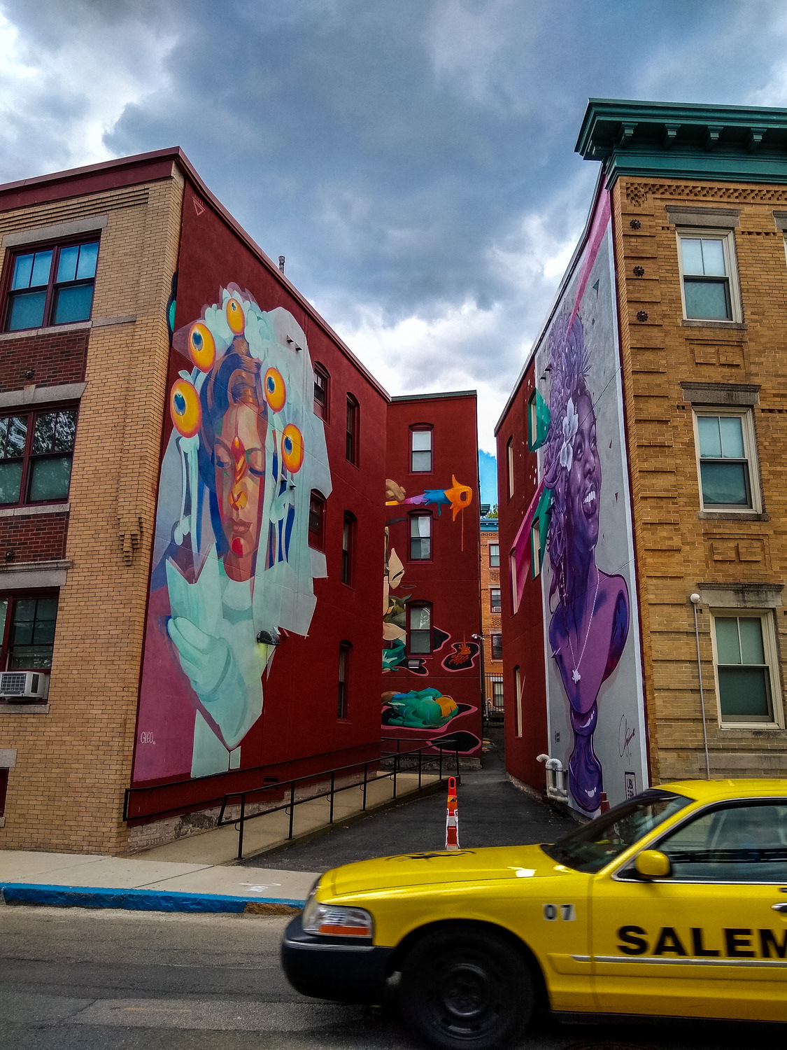 Murals a part of the Punto Urban Art Museum in the El Punto neighborhood of Salem, Massachusett