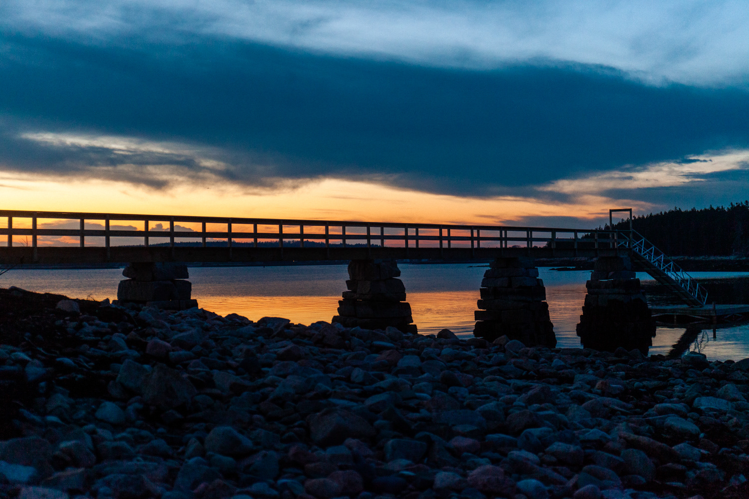The sunset from Frazer Point Park on the Schoodic Peninsula.