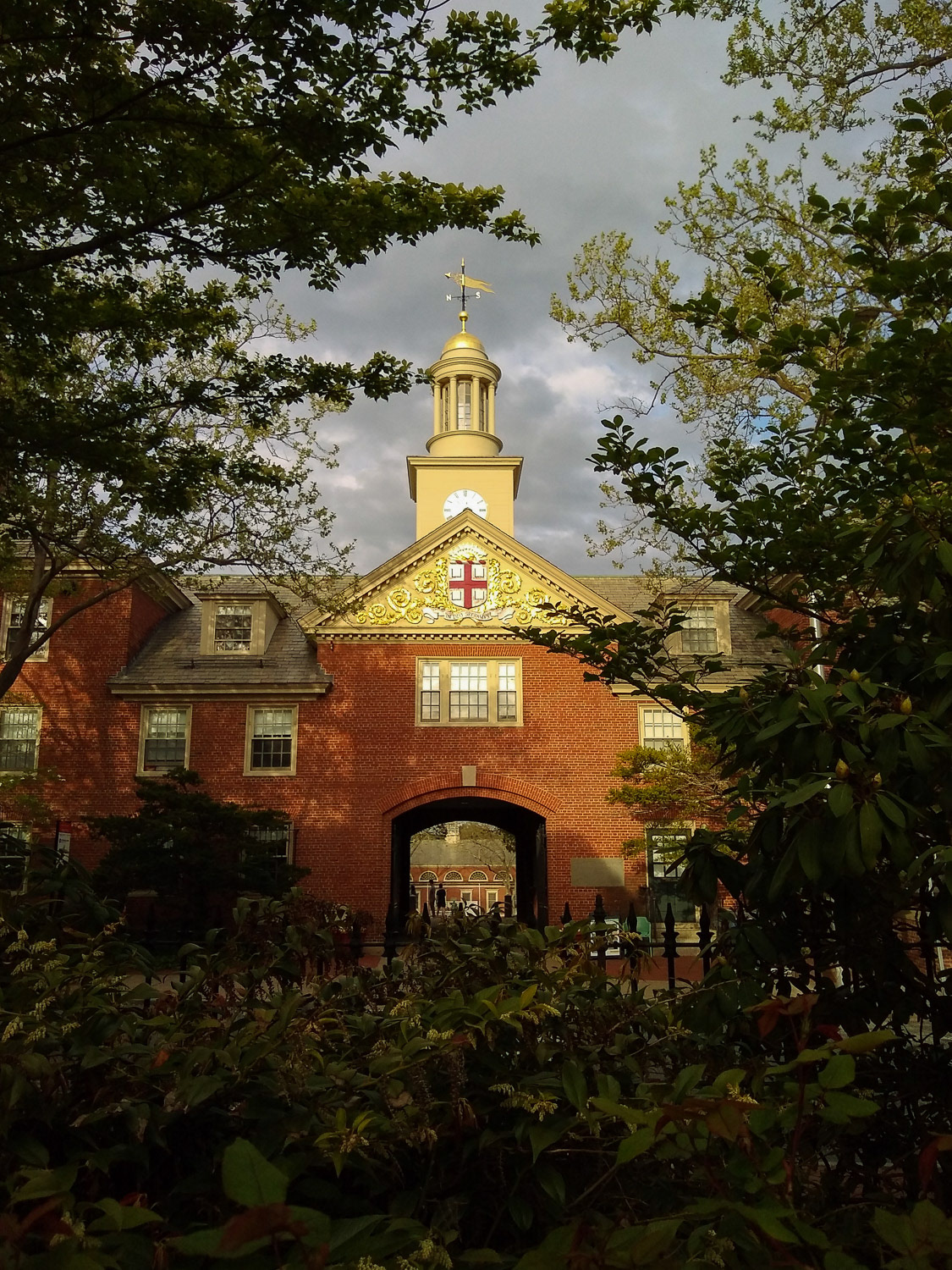 A clock tower at Brown University