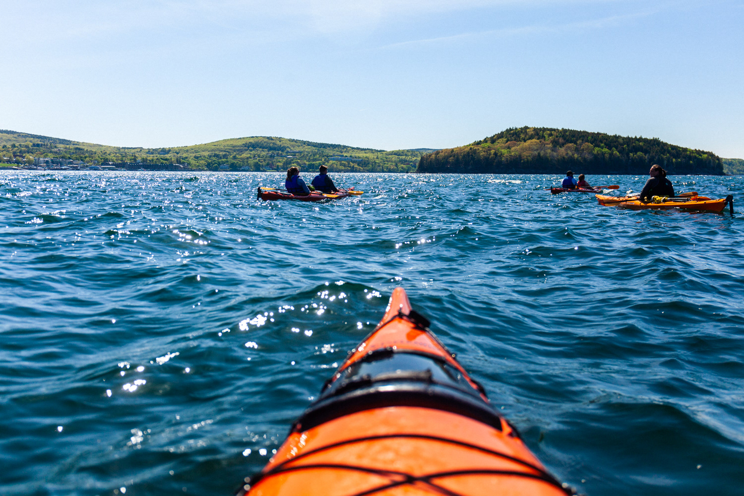 Kayaking near Bar Harbor 