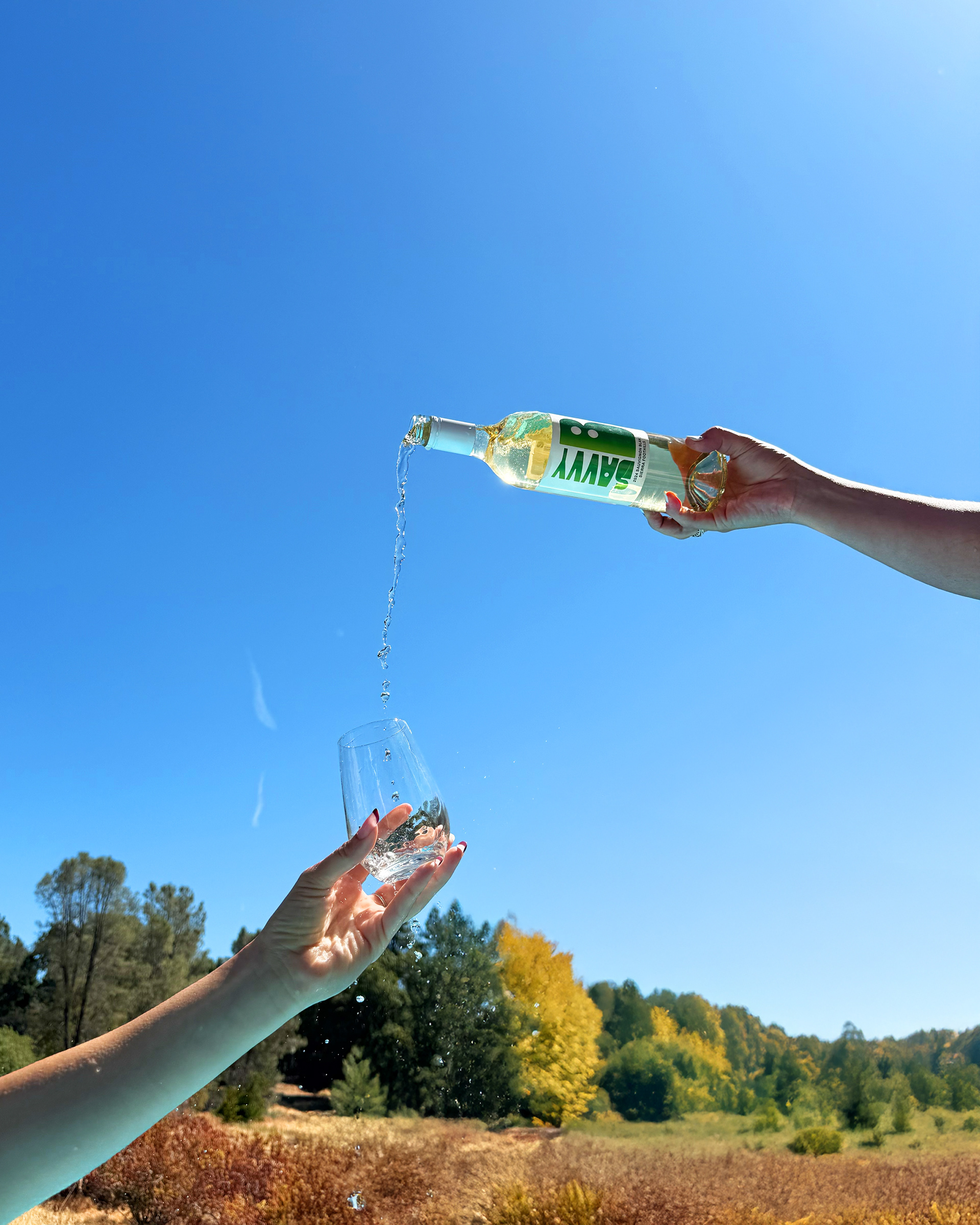 Savvy B poured into glass