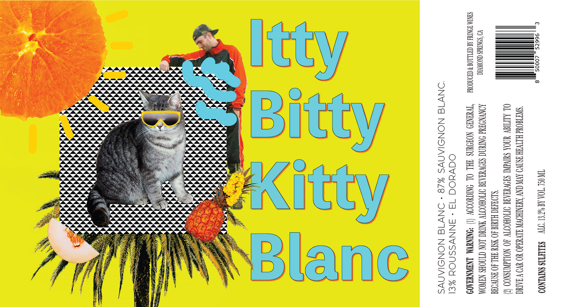 Itty Bitty Kitty label design
