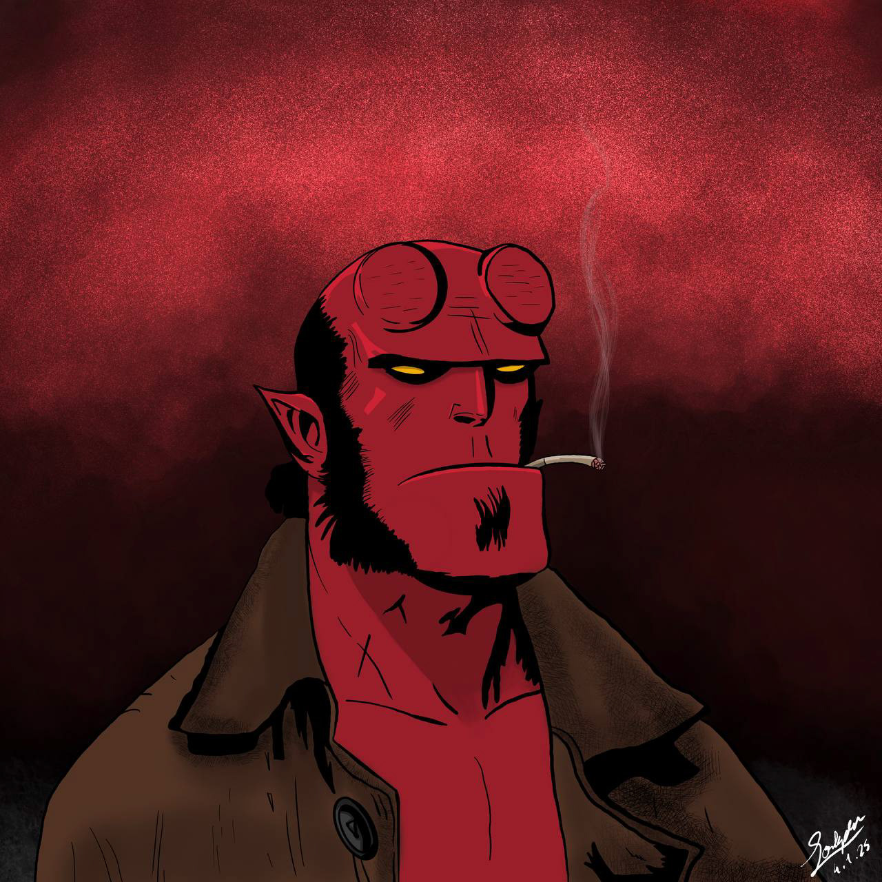 Hellboy Comic Style