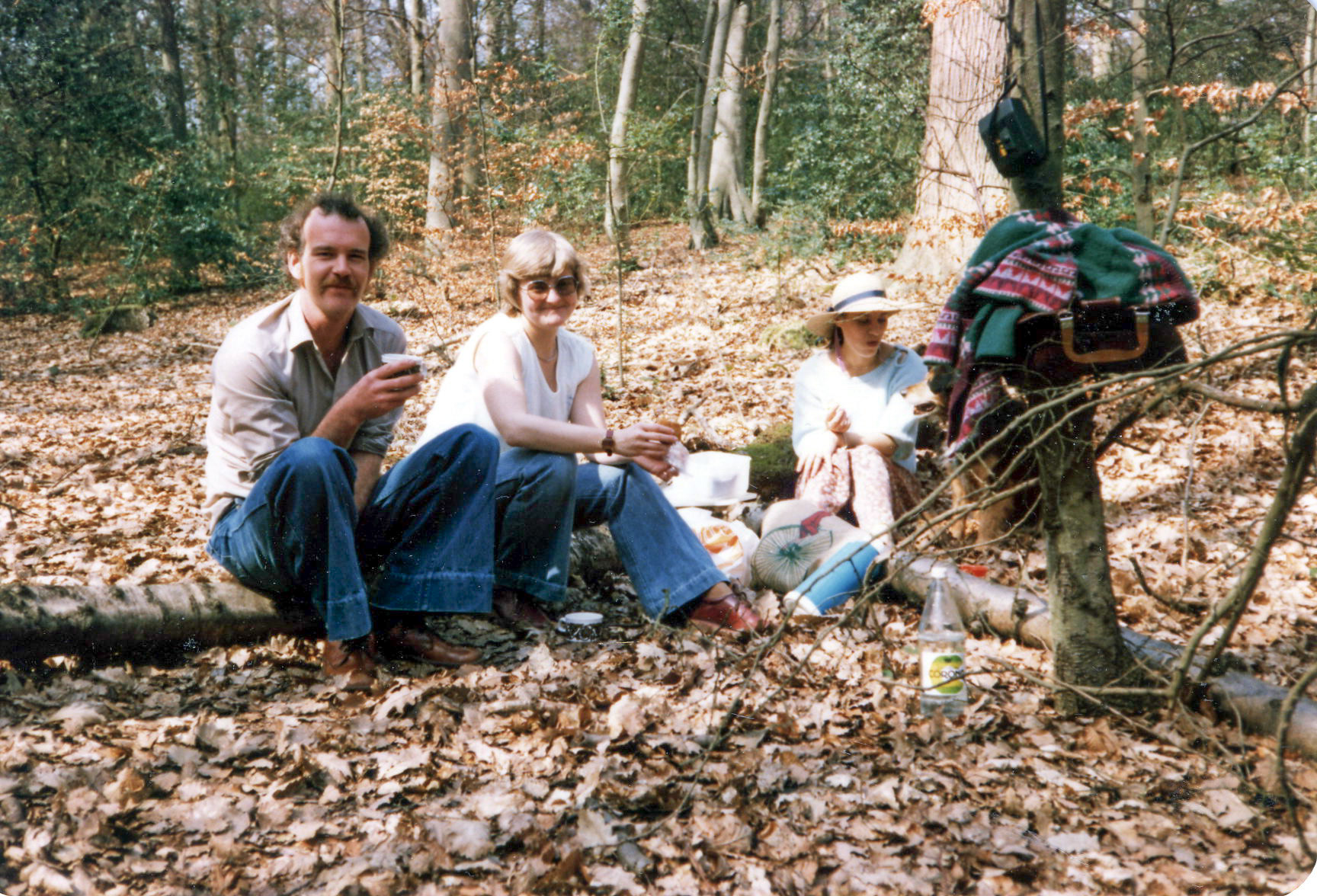 Burnham Beeches, Spring 1980 with Penny and Brian