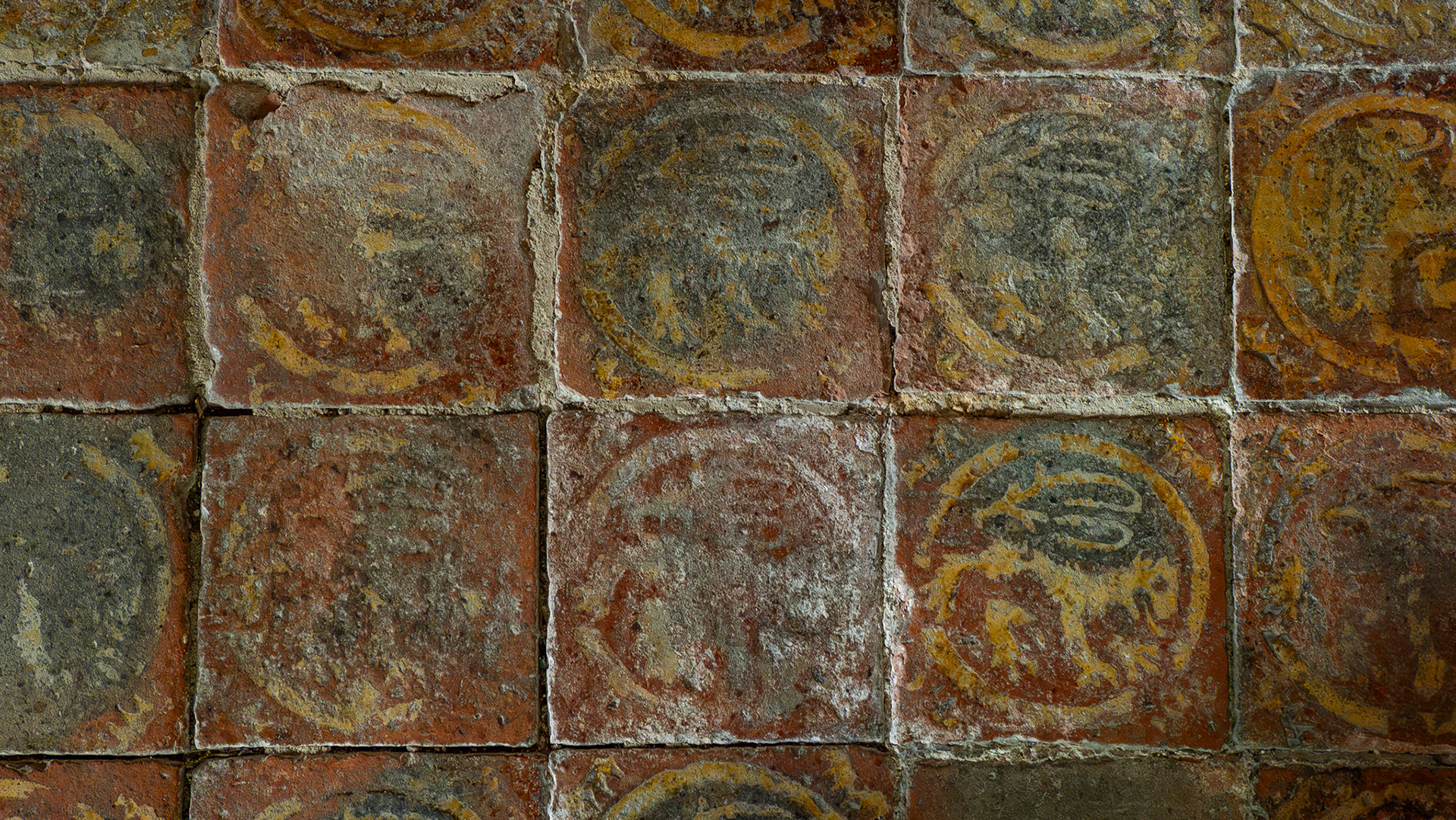 Floor tiles at St Mary's Church, Ewelme