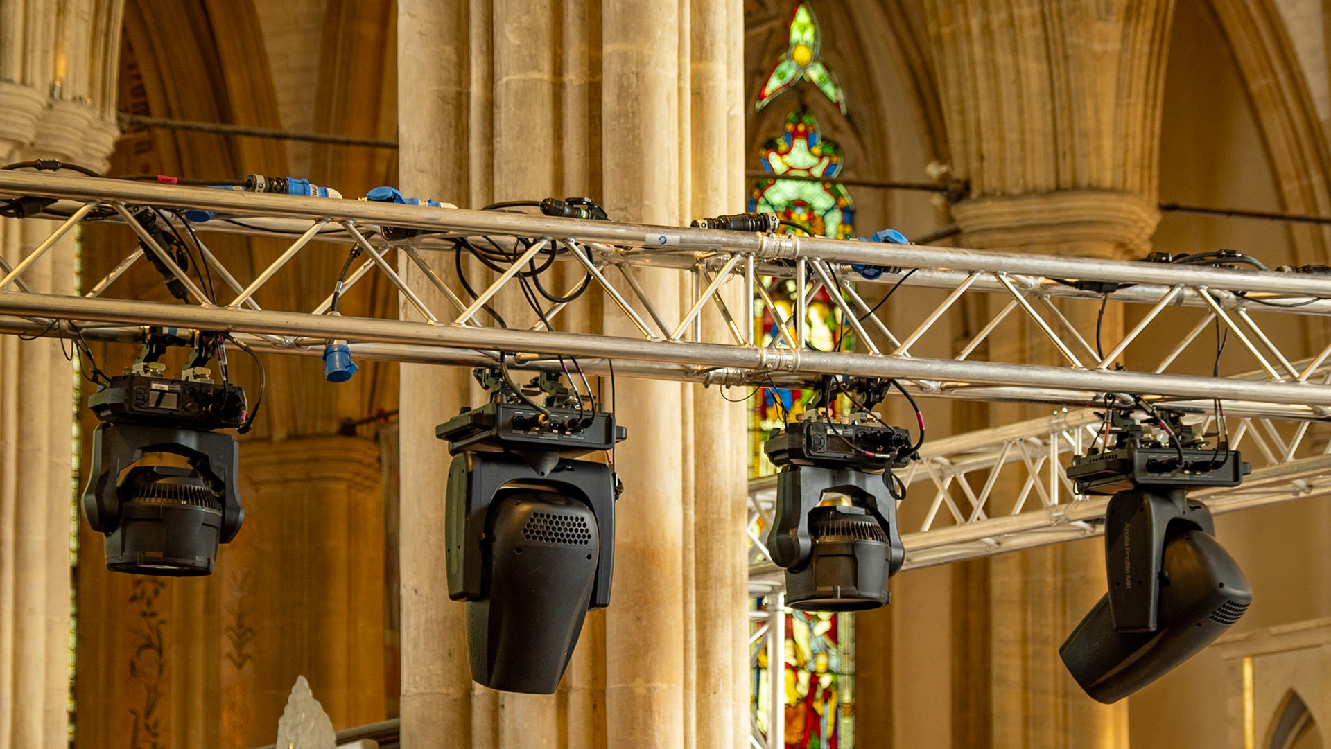 Lights at Dorchester Abbey