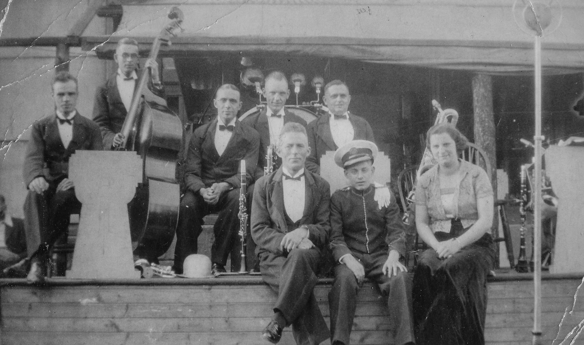 John Hill on drums and band
