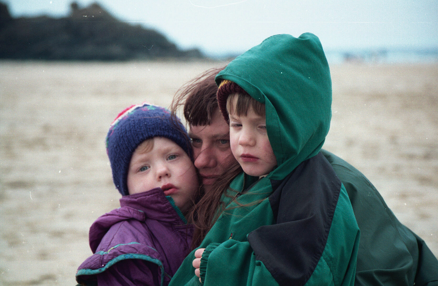 It was chilly on the beach, but Mum kept you warm