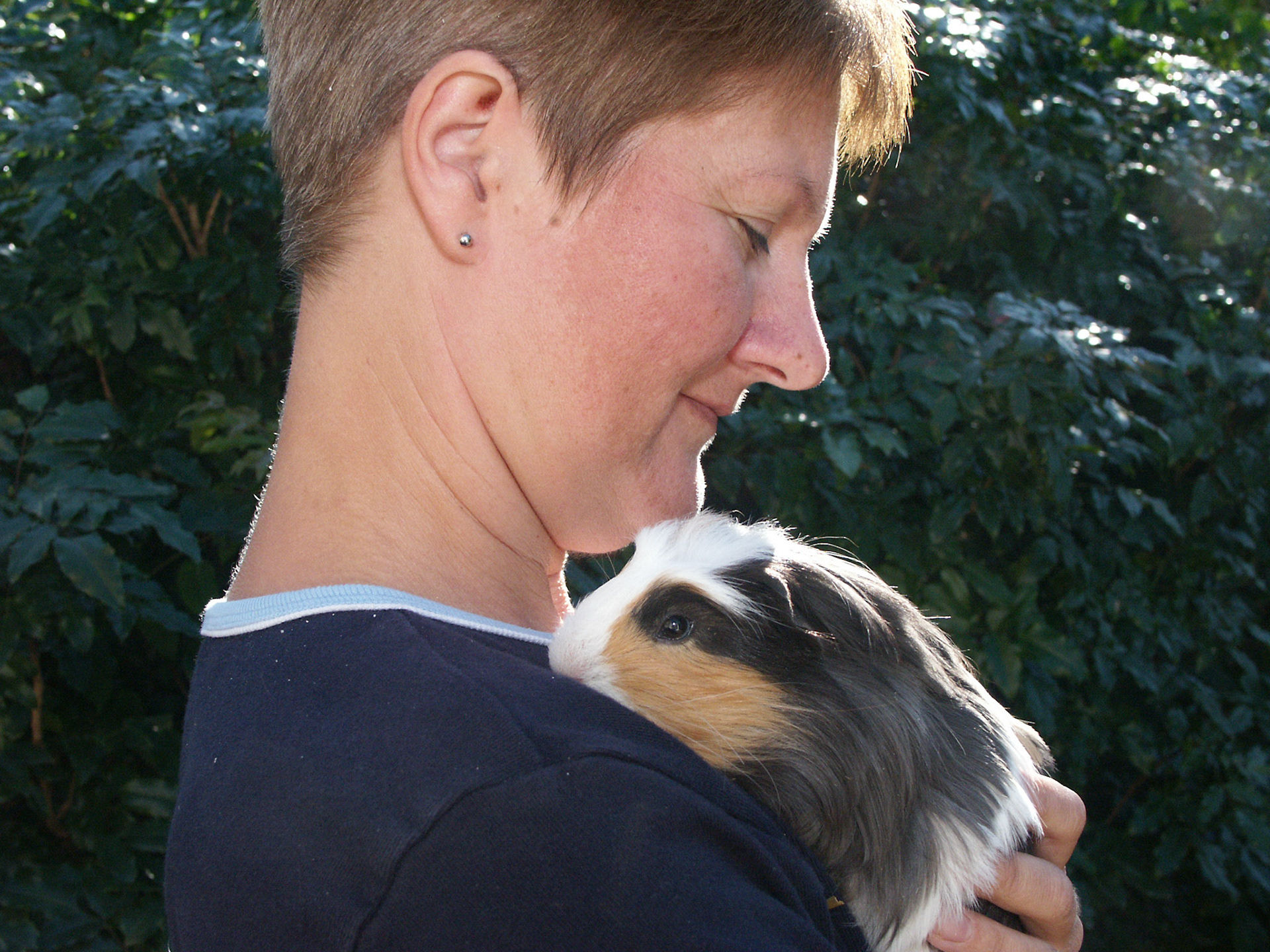 Annie with guinea pig