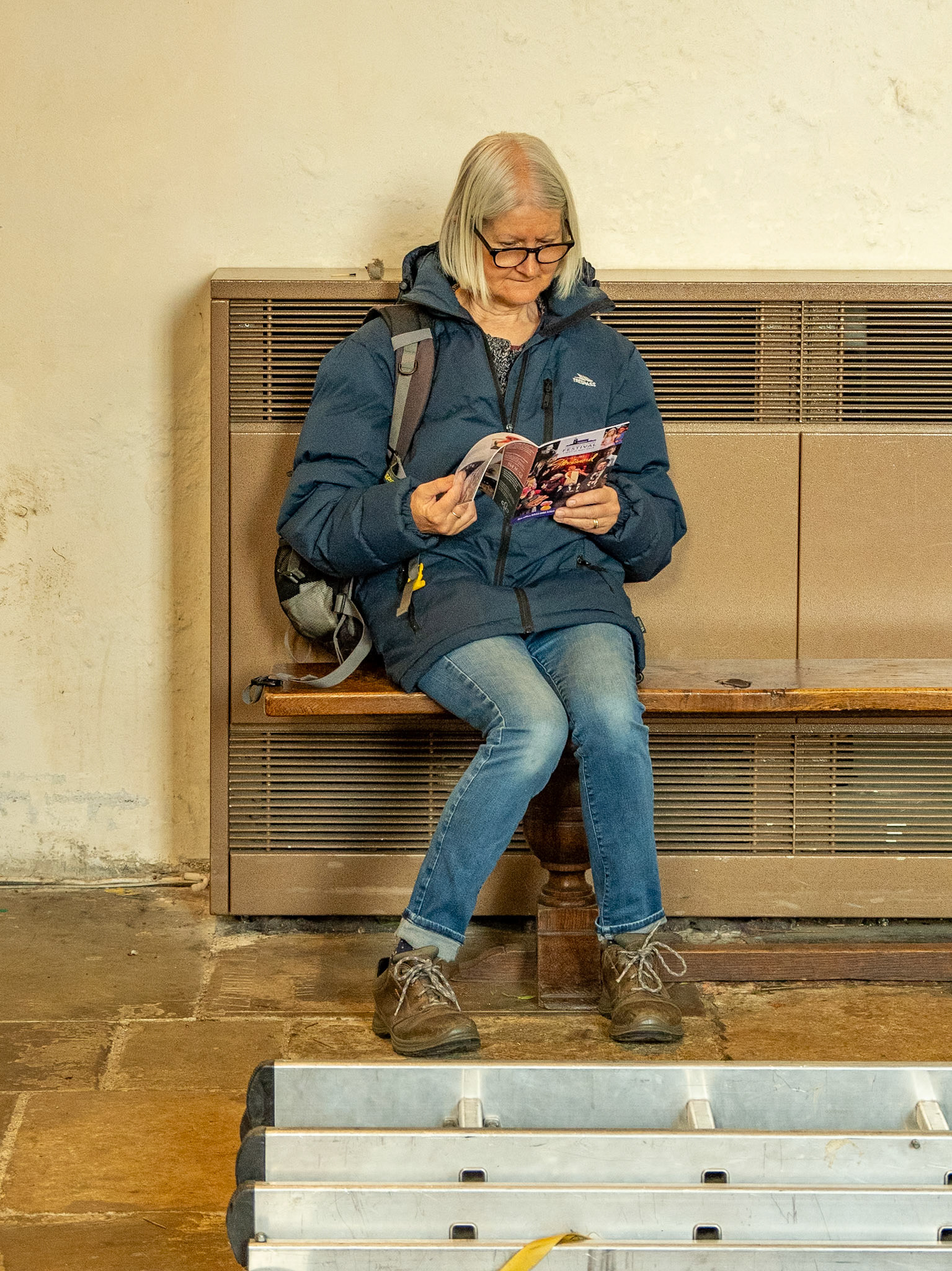 Annie inside Dorchester Abbey