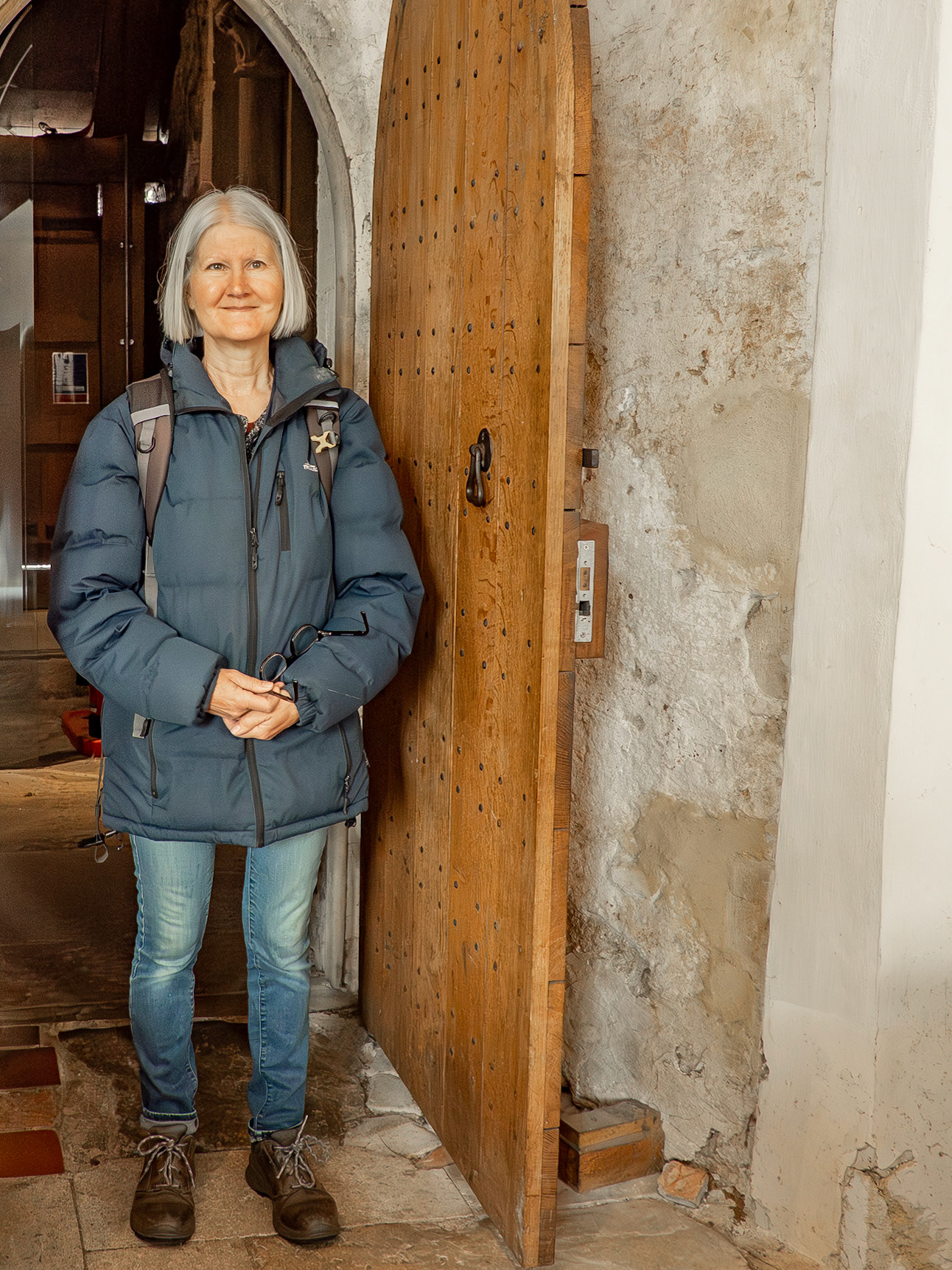 Annie by Dorchester Abbey cloisters