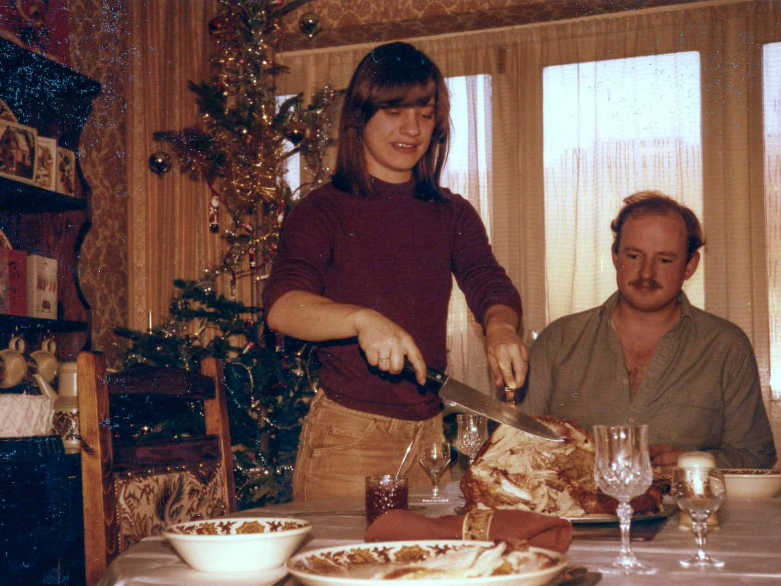 Christmas Day 1980. First Christmas as Mr and Mrs Hill.