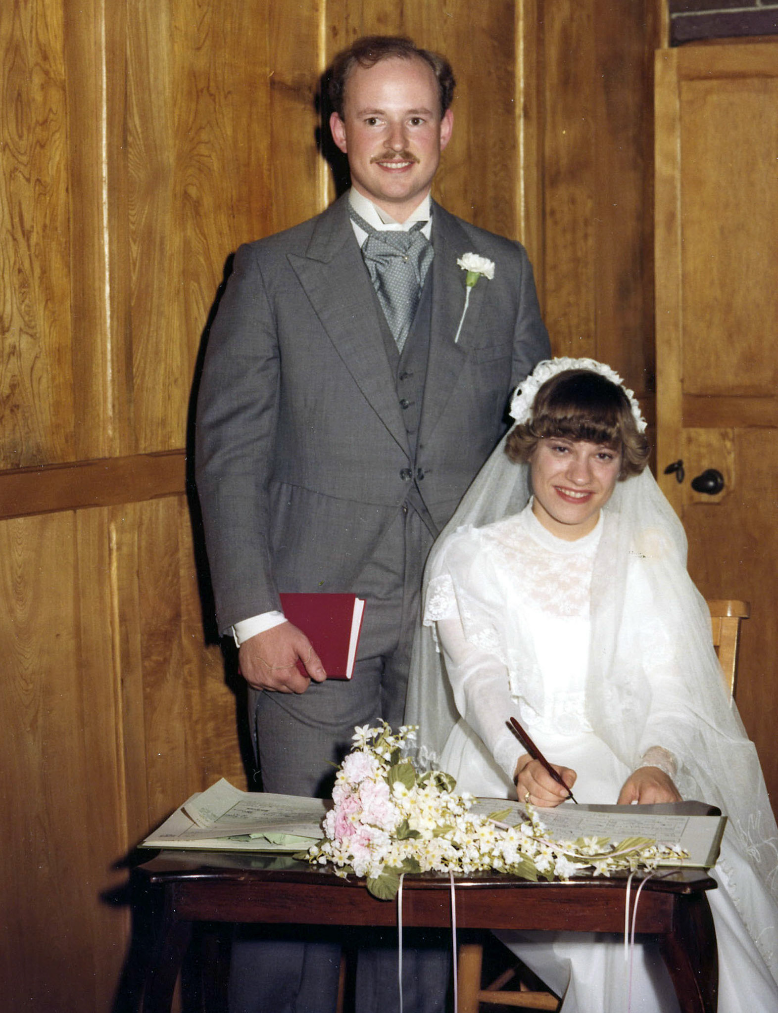 Howard and Lesleys wedding - signing the register