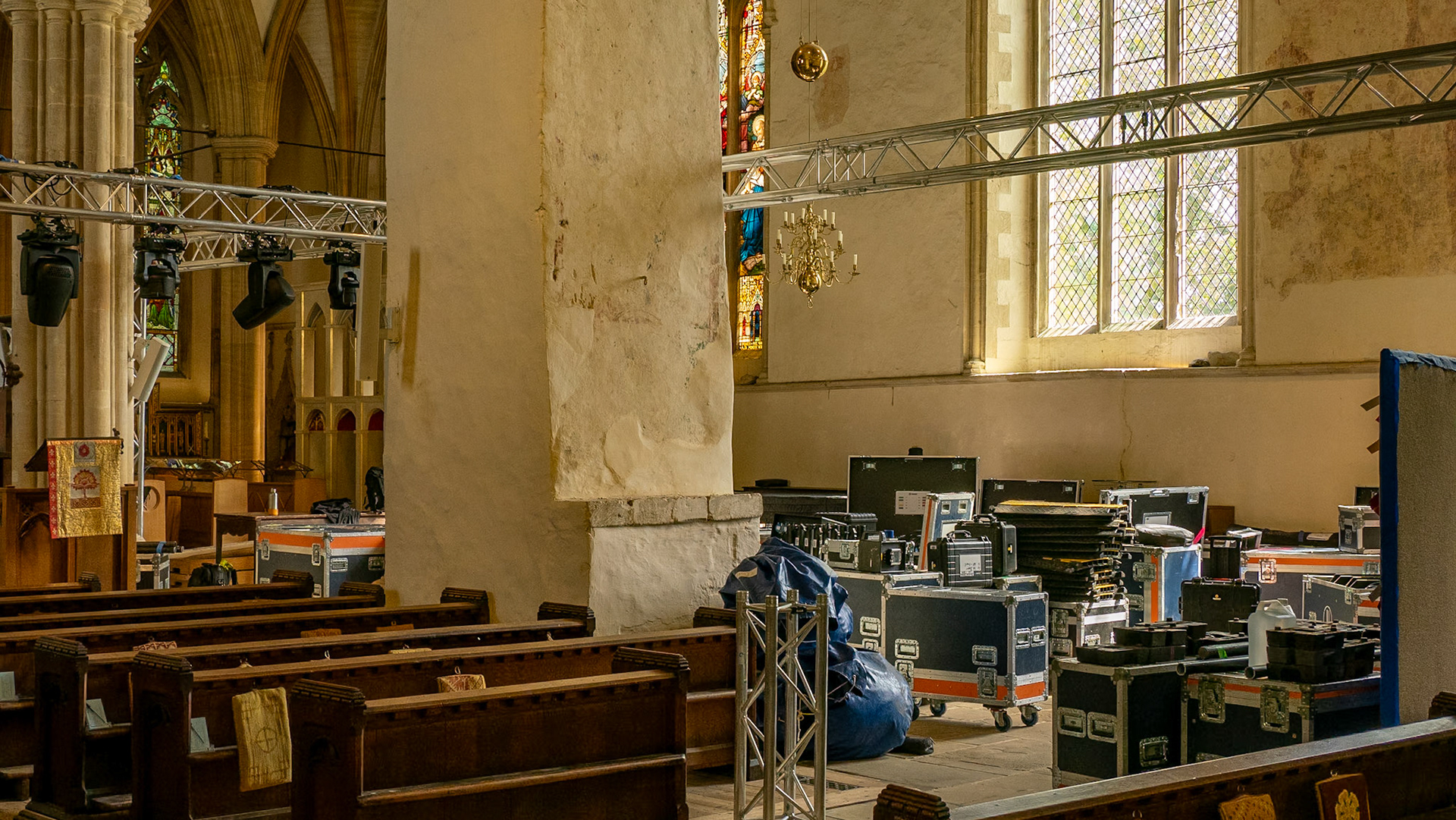 Festival gear at Dorchester Abbey