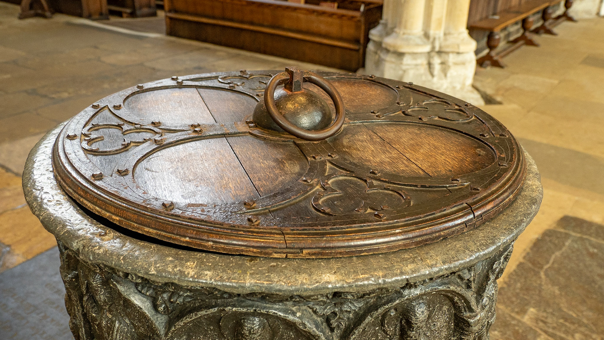 Font at Dorchester Abbey