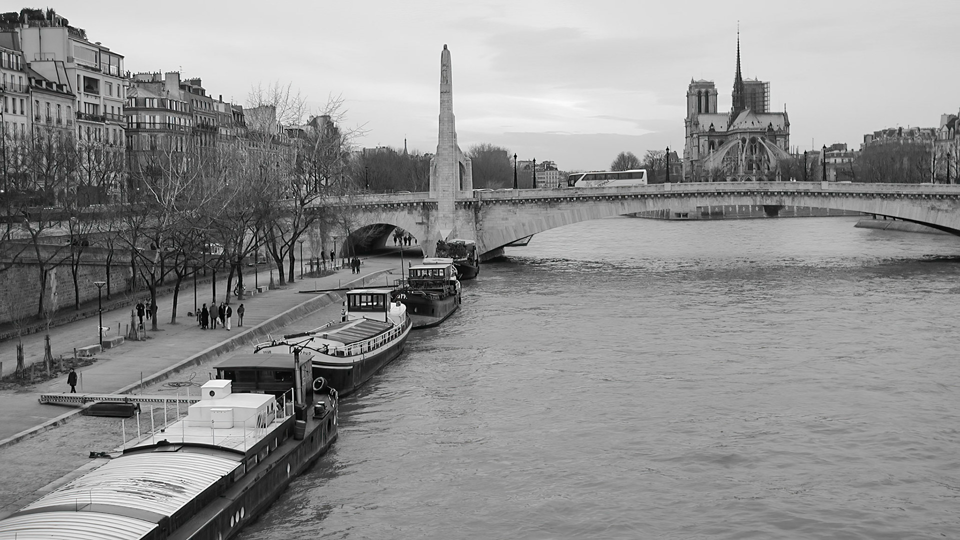 Notre Dame Cathedral, Pont de Sully bridge