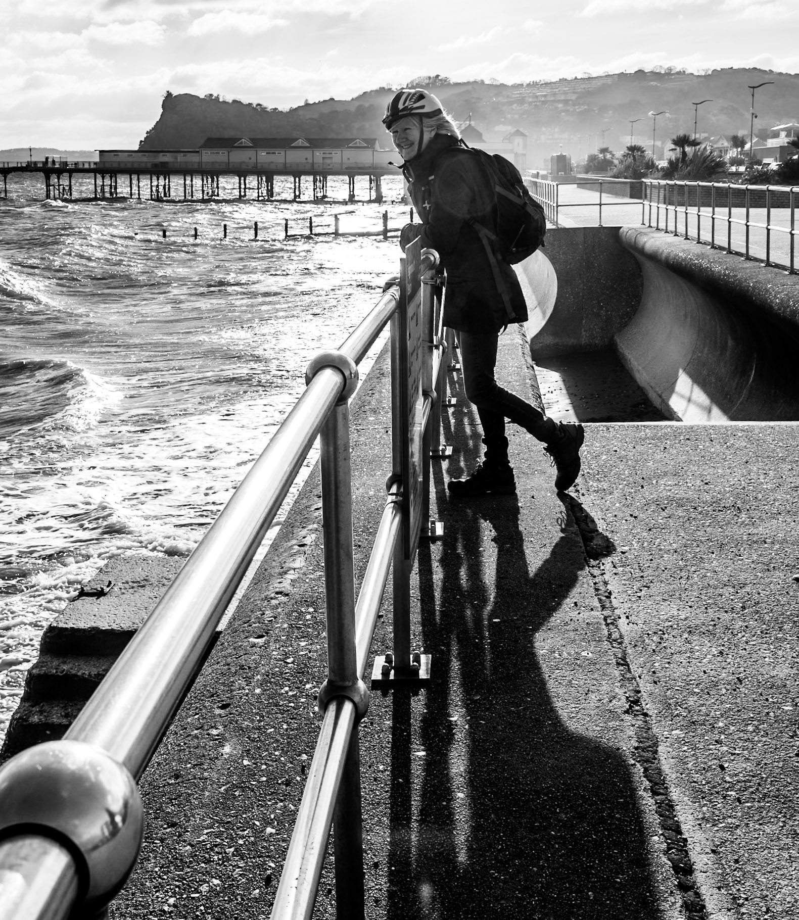 Annie on the promenade