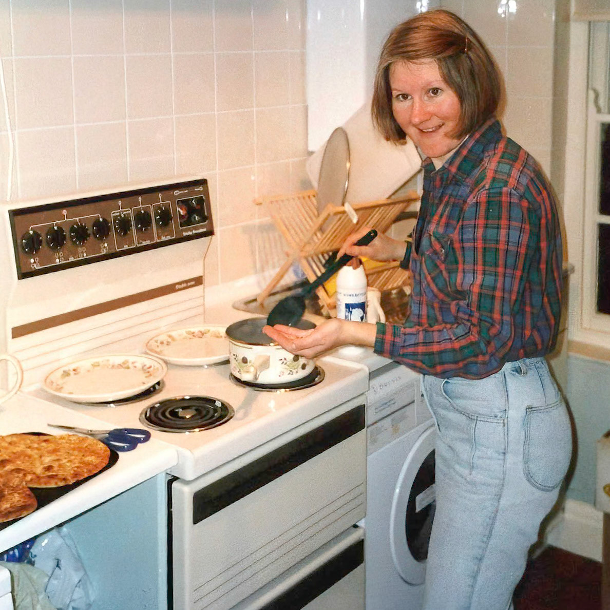 Annie makes our evening meal