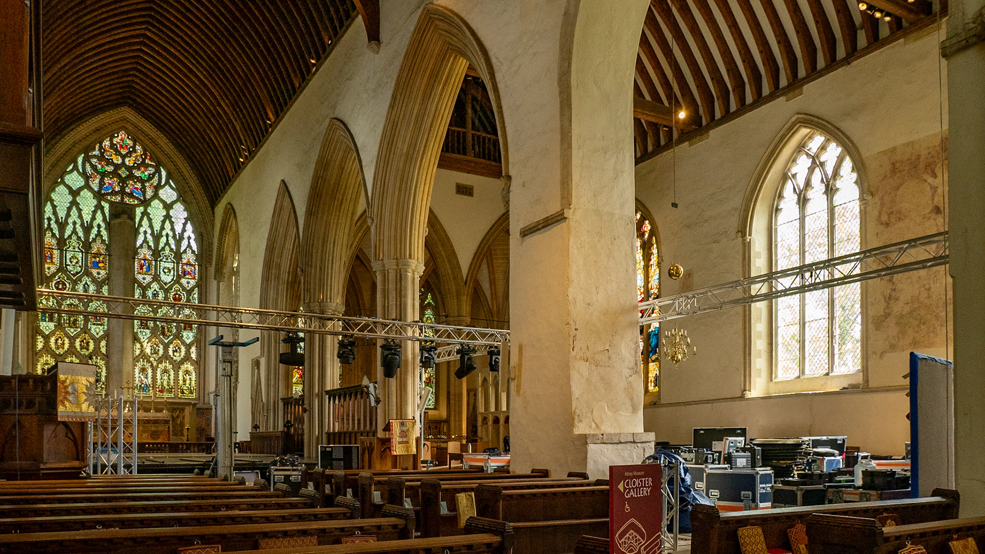 Festival gear at Dorchester Abbey