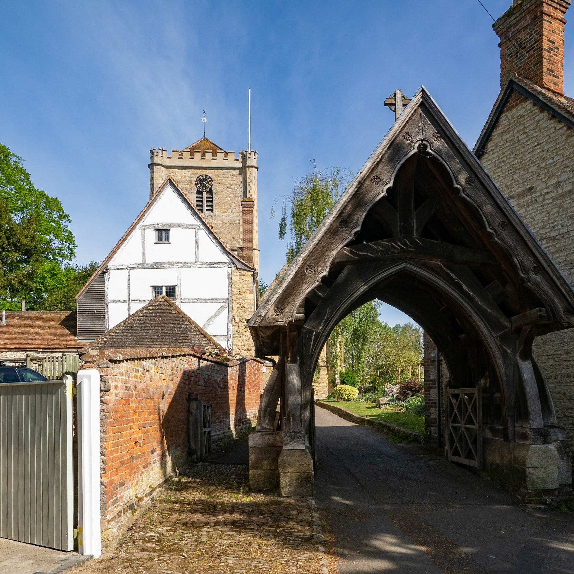 Lych gate at Dorchester Abbey