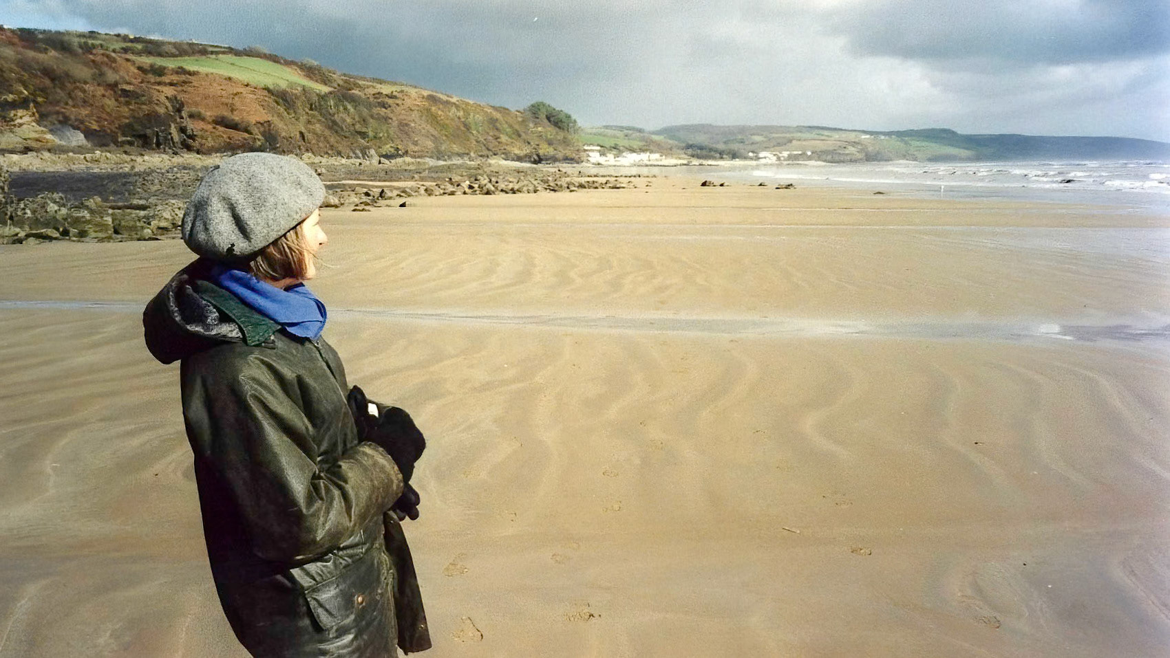 Annie on Tenby beach