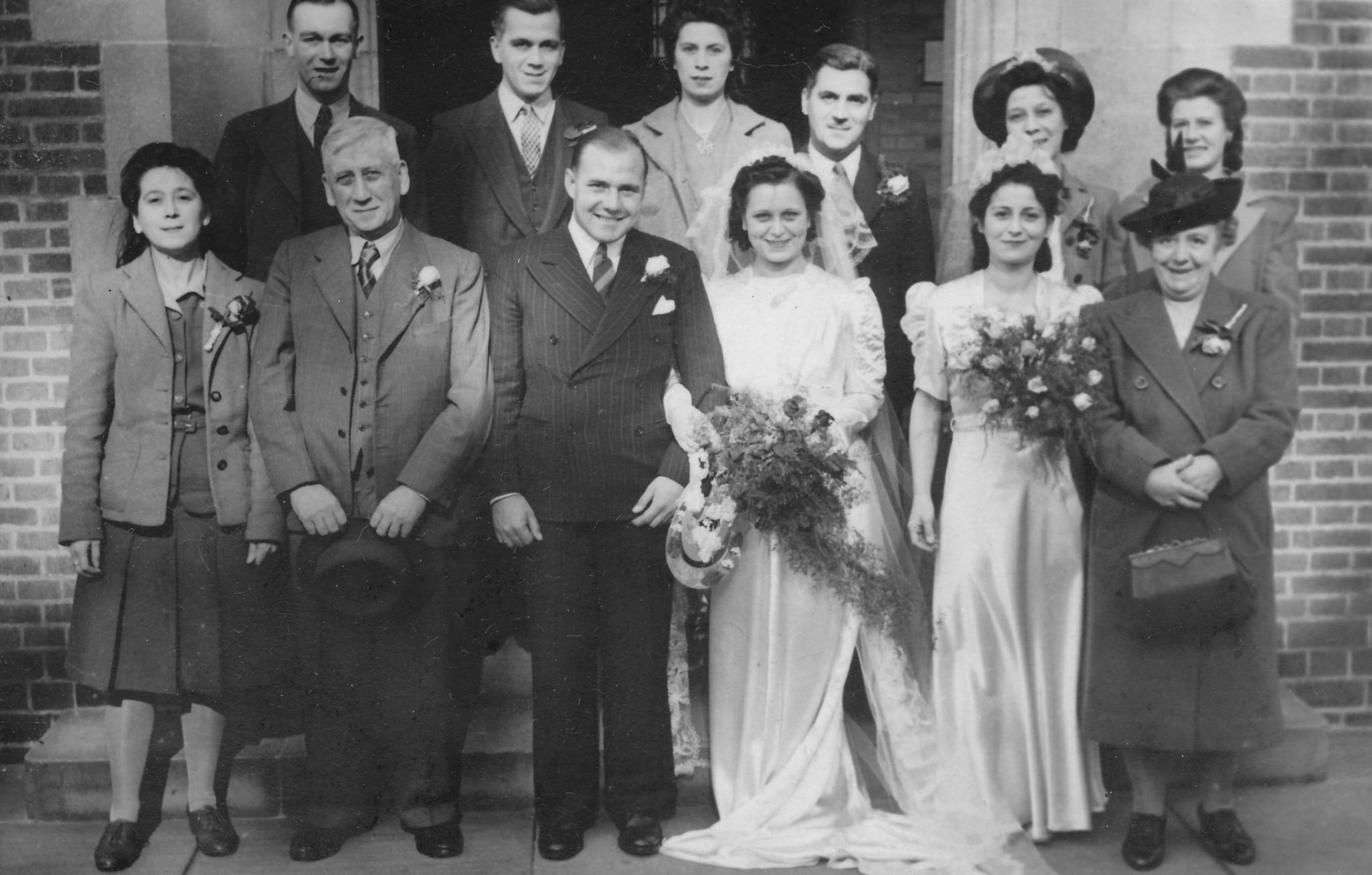 Wedding of Bill and Edie. 1945.