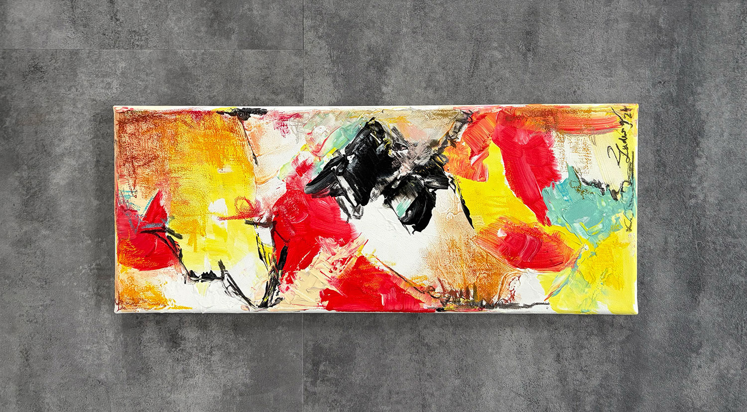 Die roten Berge | 20x50 cm
