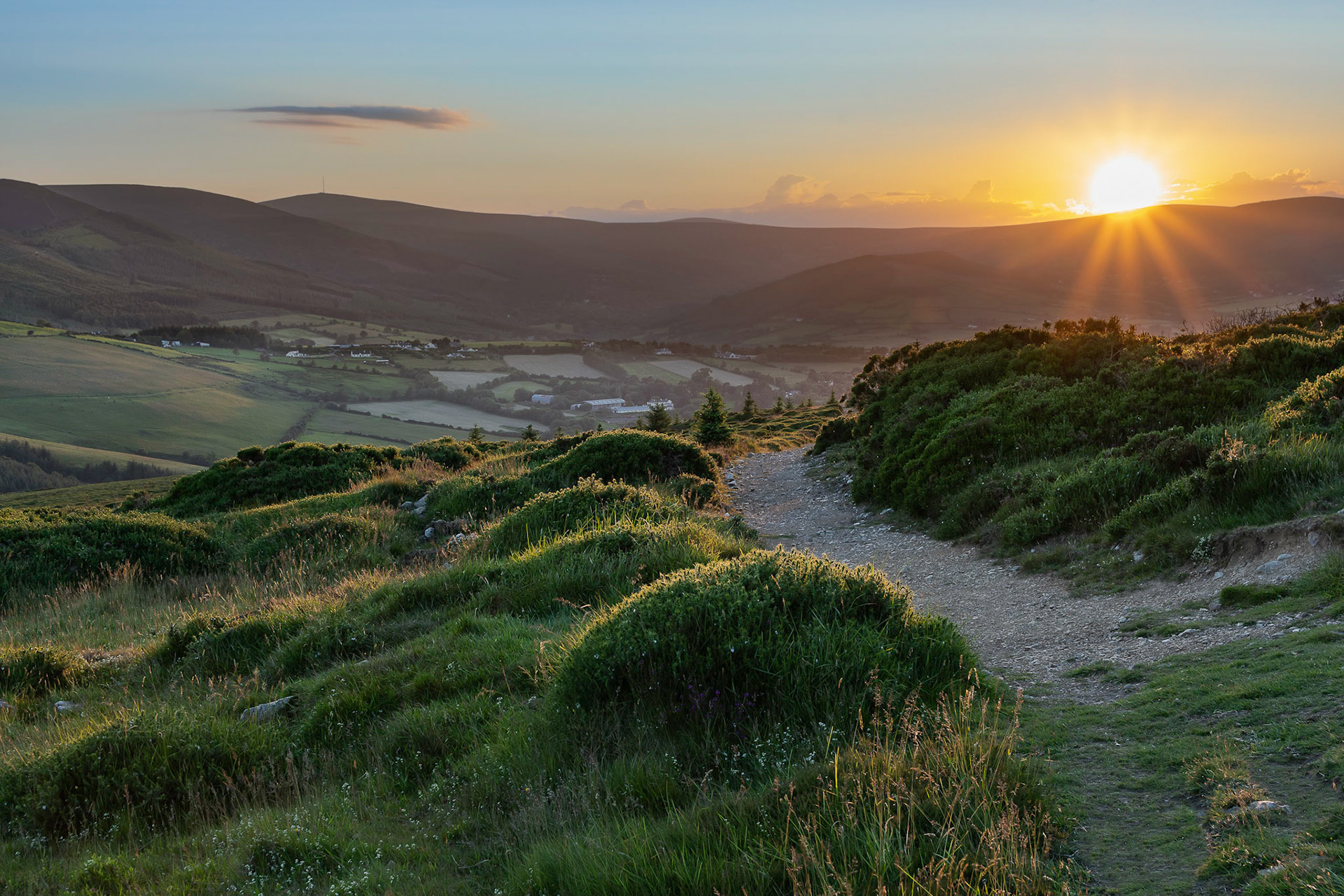 Sunset on The Sugar Loaf in Wicklow