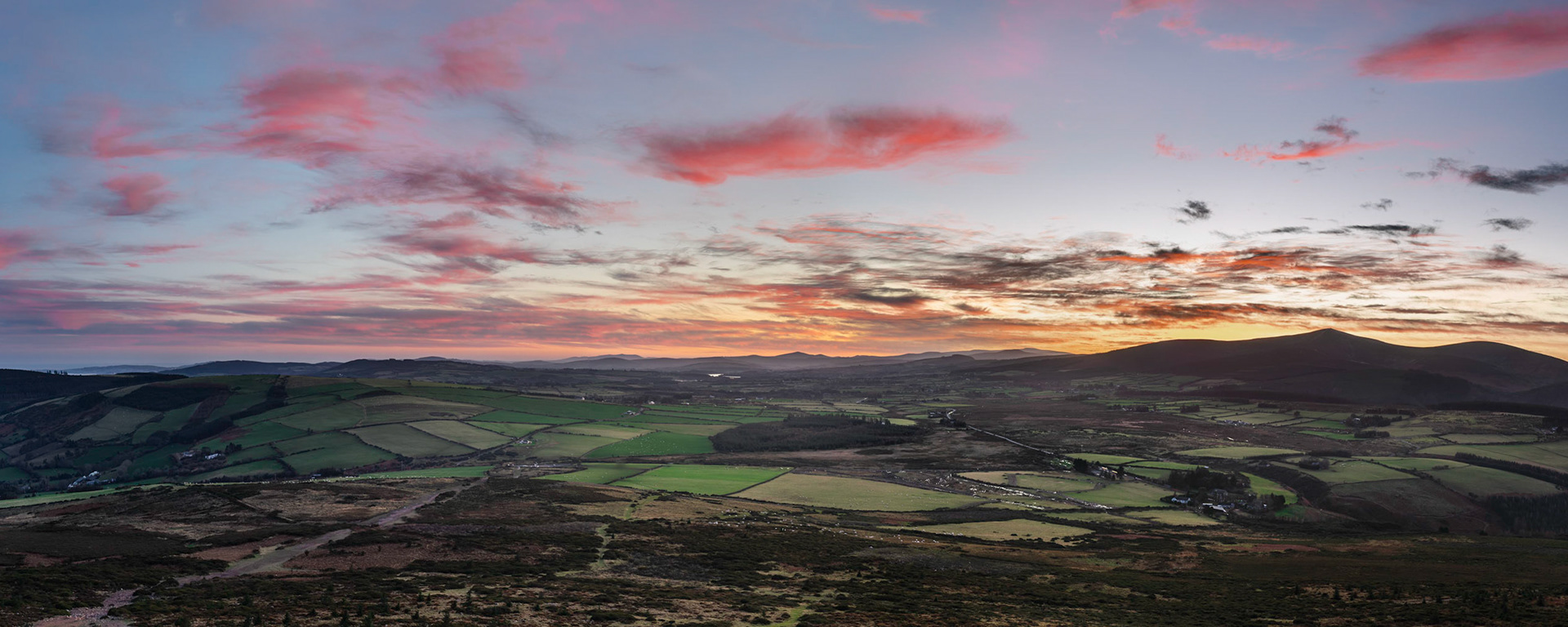 Sunset on the Sugar Loaf in Wicklow