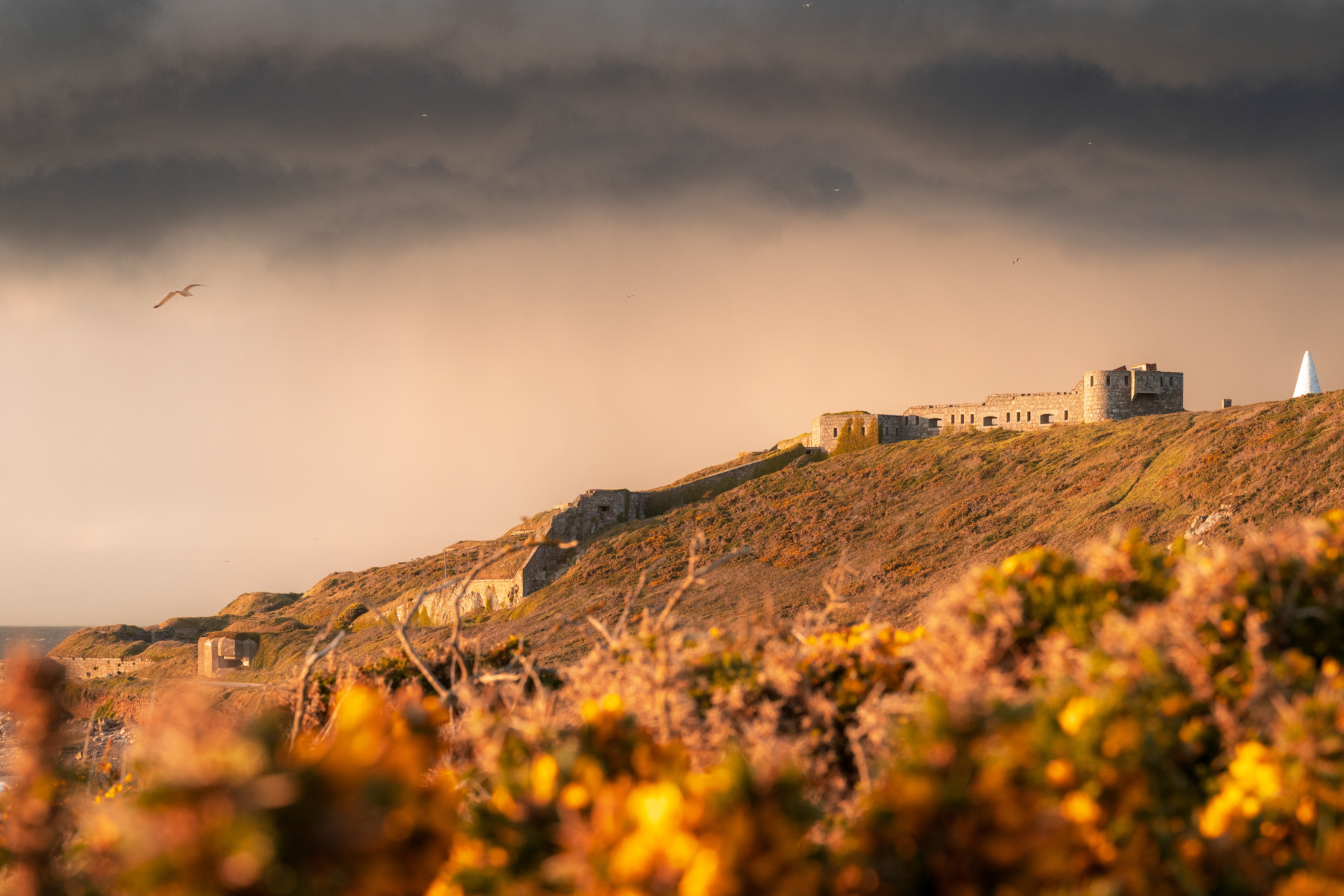 Alderney sunset, as storm comes in