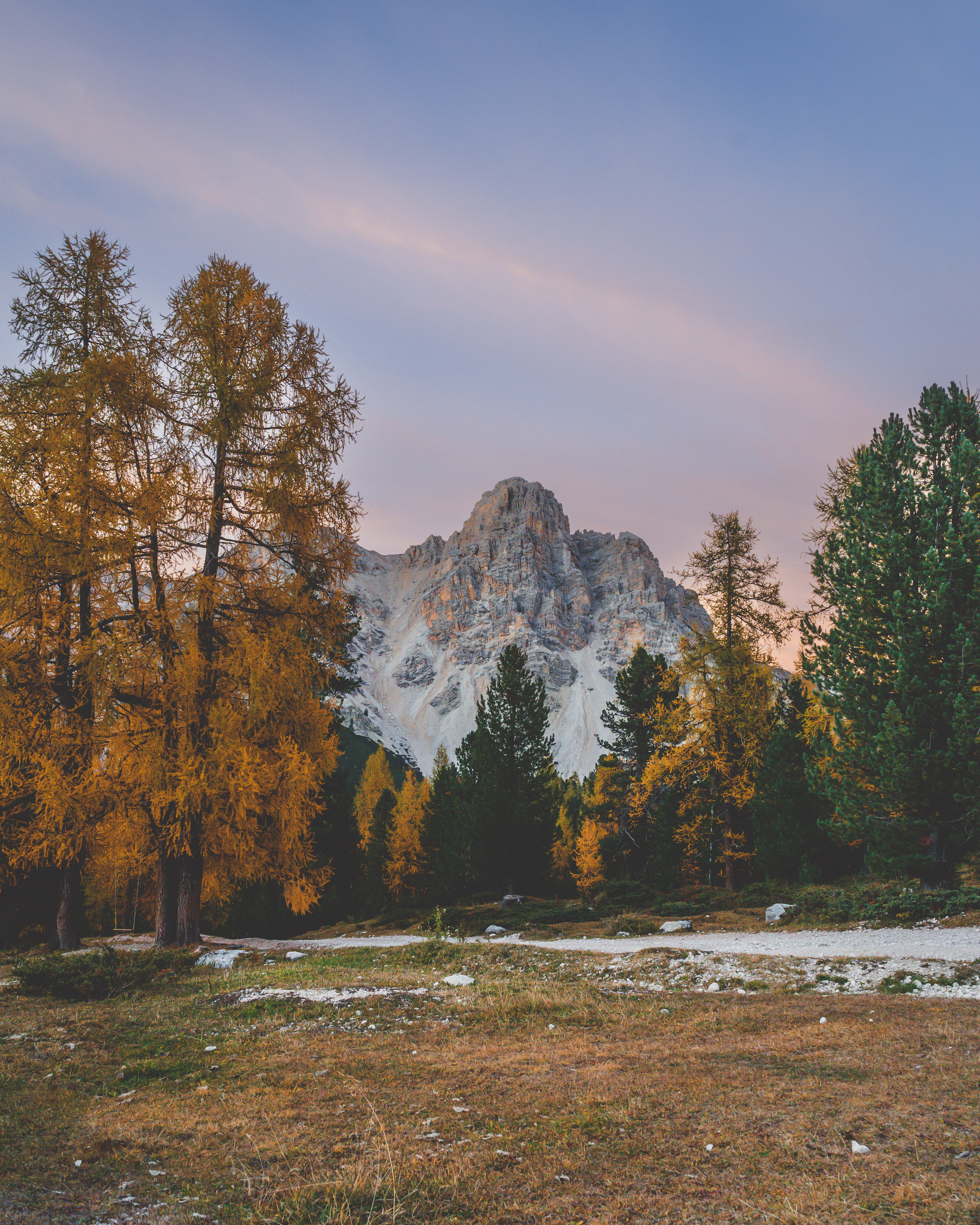 Sunset of the Mountain in the Dolomites