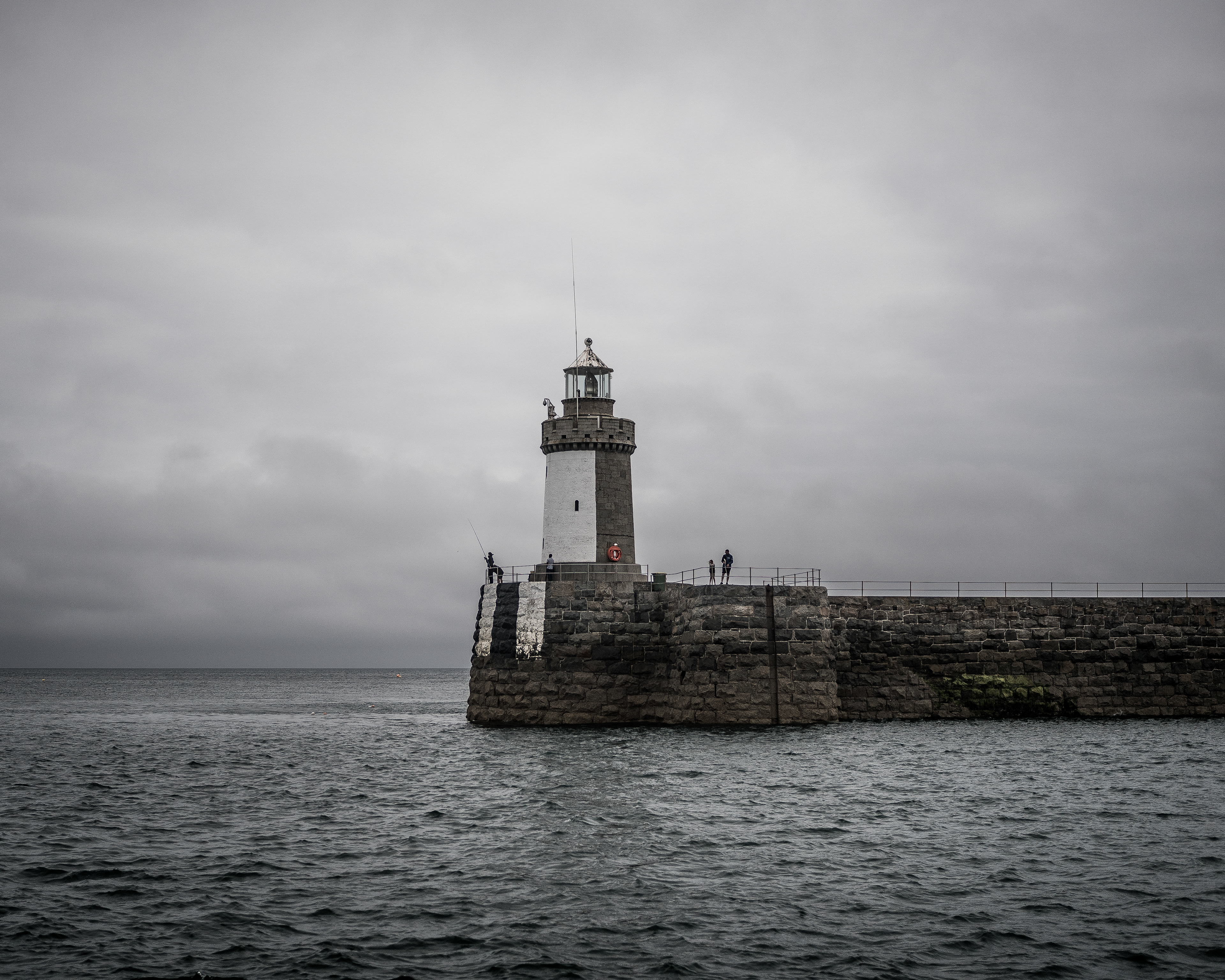 Guernsey Lighthouse dramatic weather