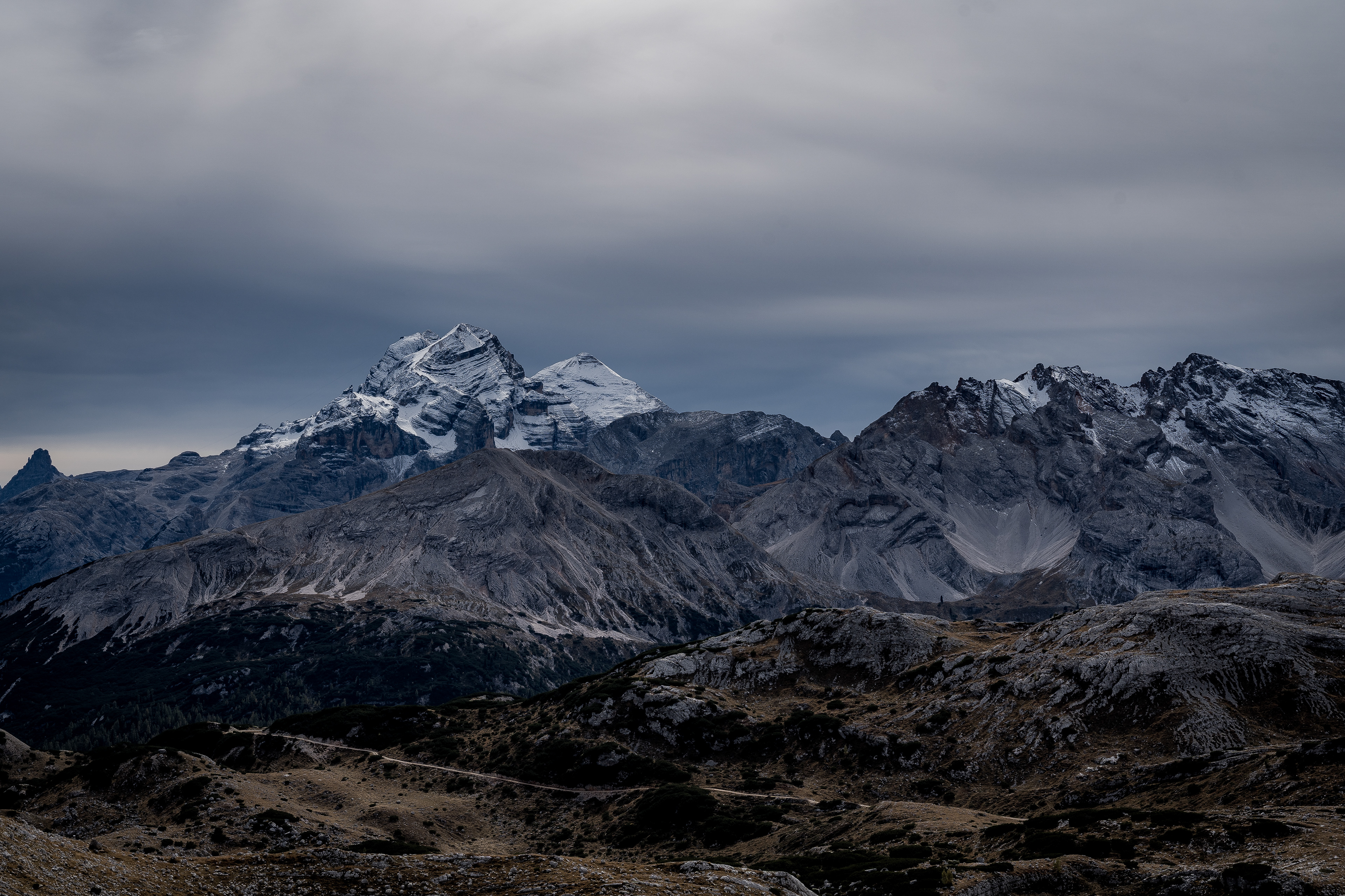 Moody mountain in the Dolomites