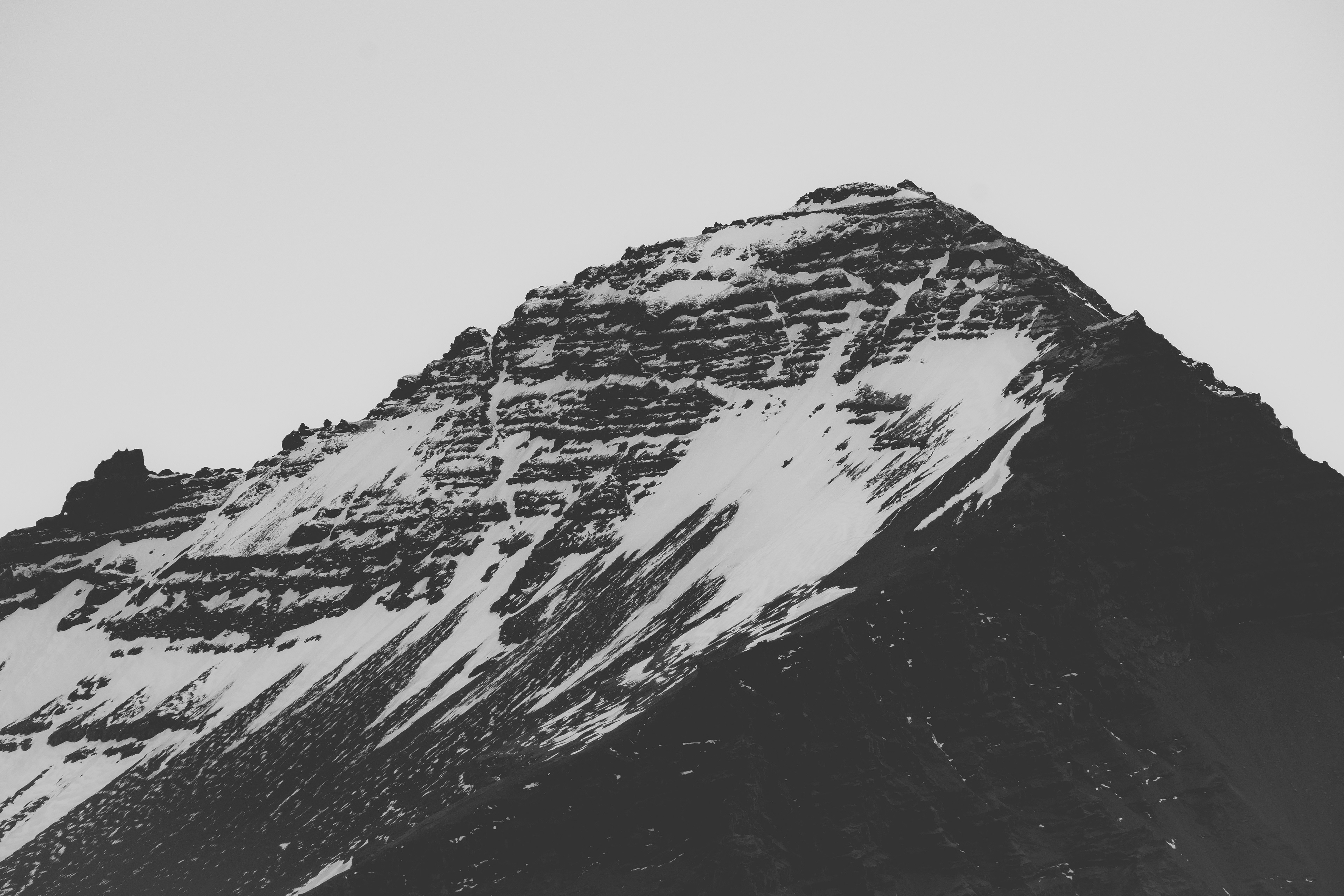 Mountain in Iceland - Black & White