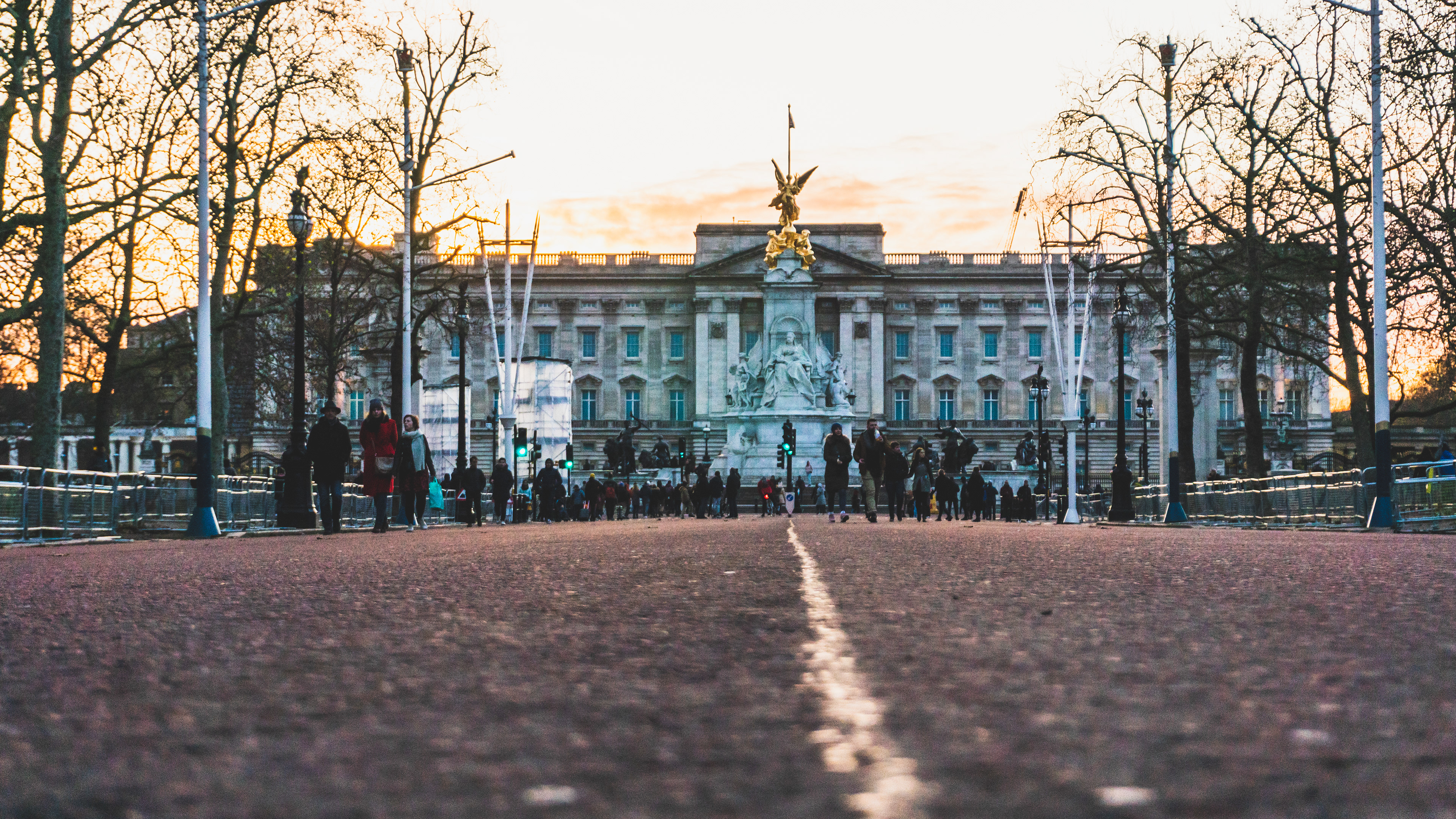 Buckingham Palace at sunset