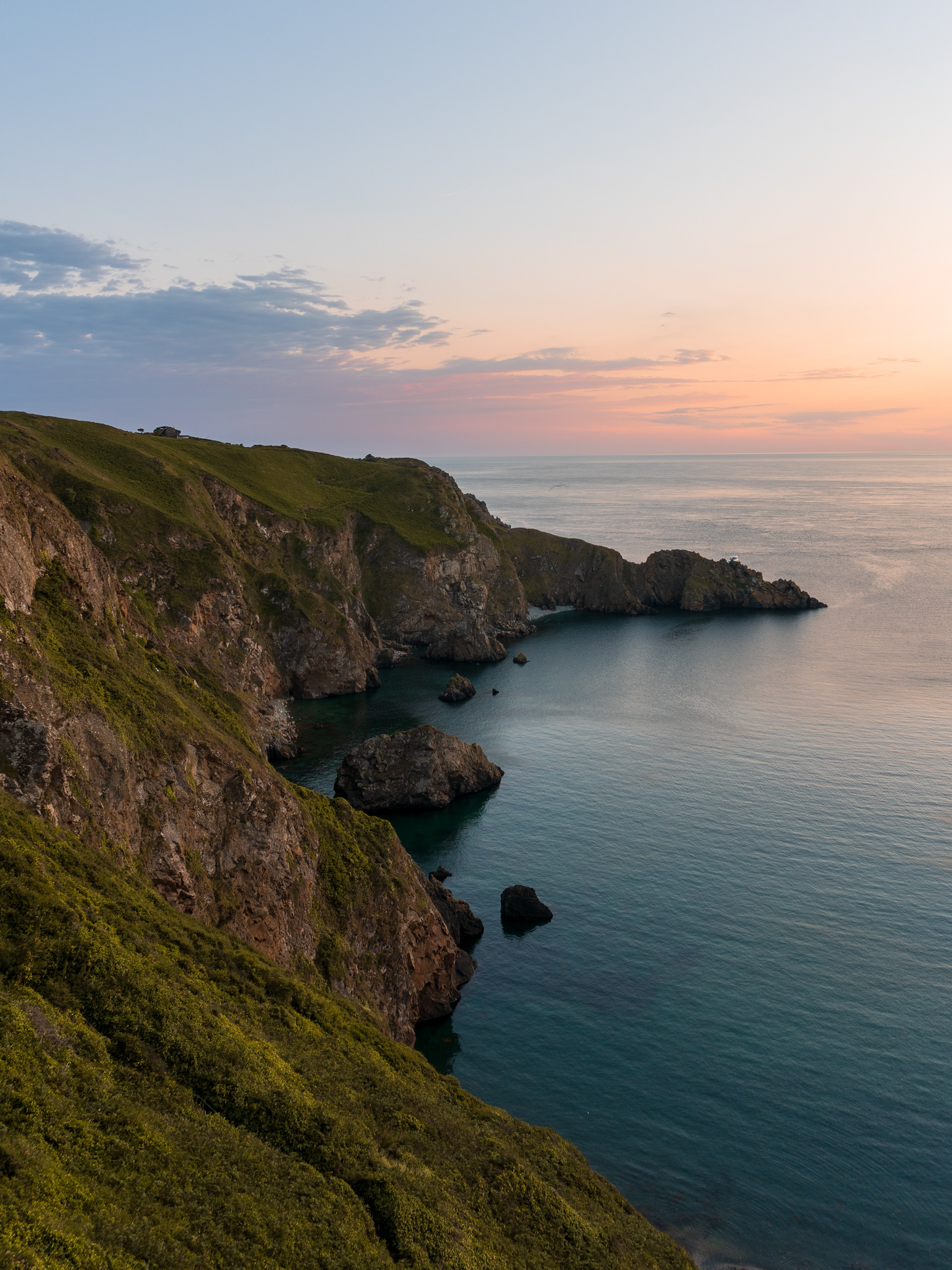 Sark Cliffs at sunset