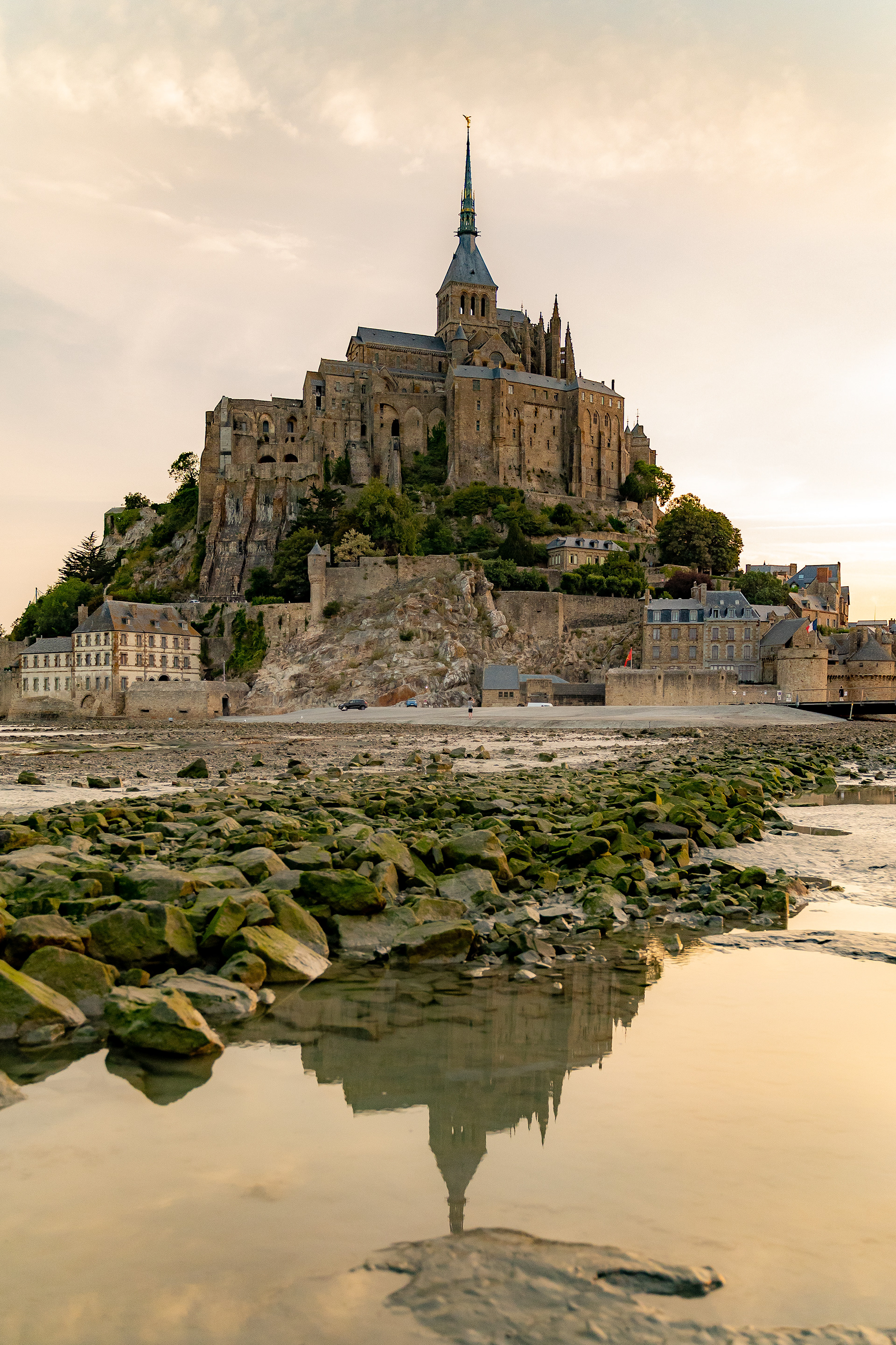 Mont-Saint-Michel, France sunrise