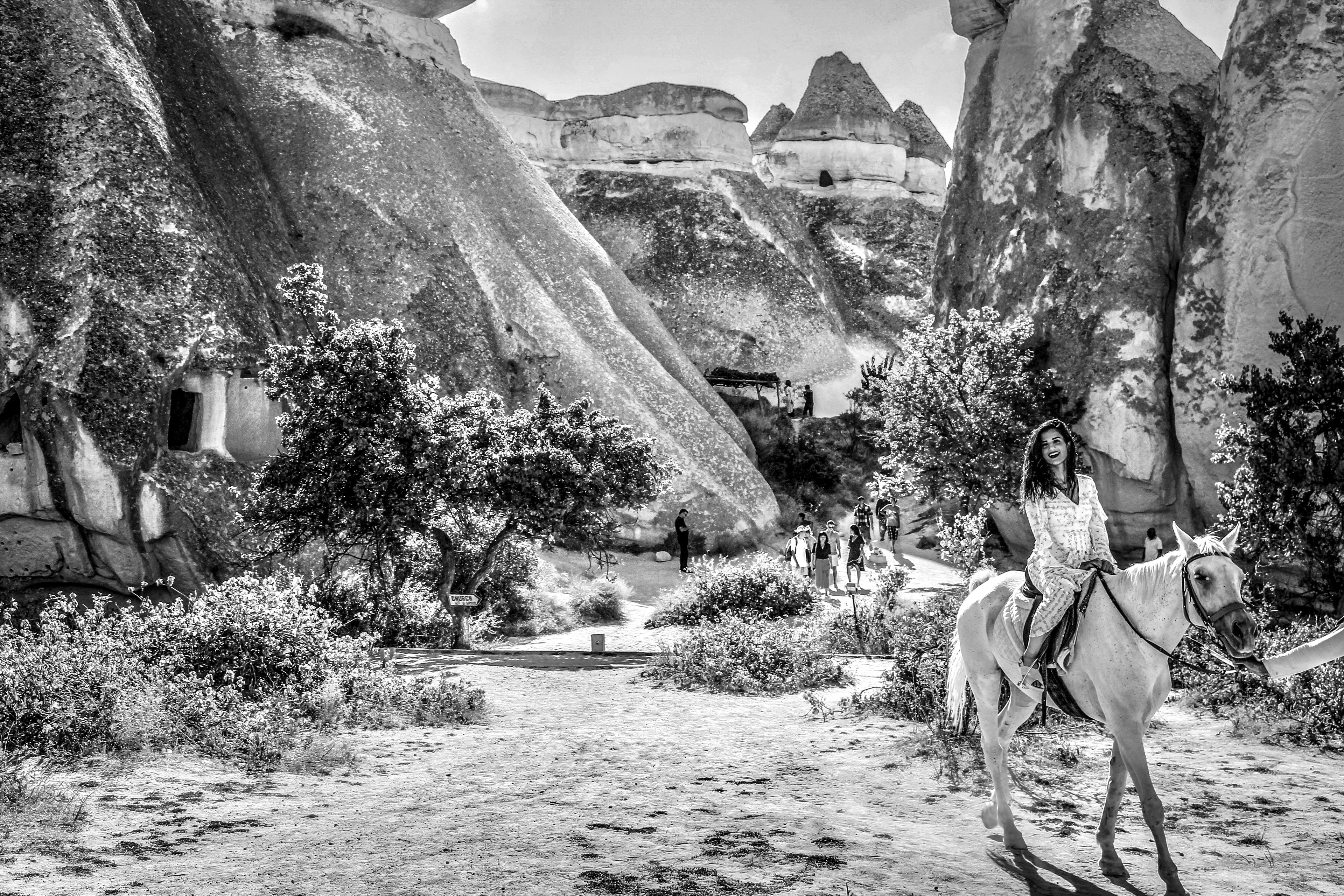 This lady was having the time of her life on this horse ride through the valley of winds