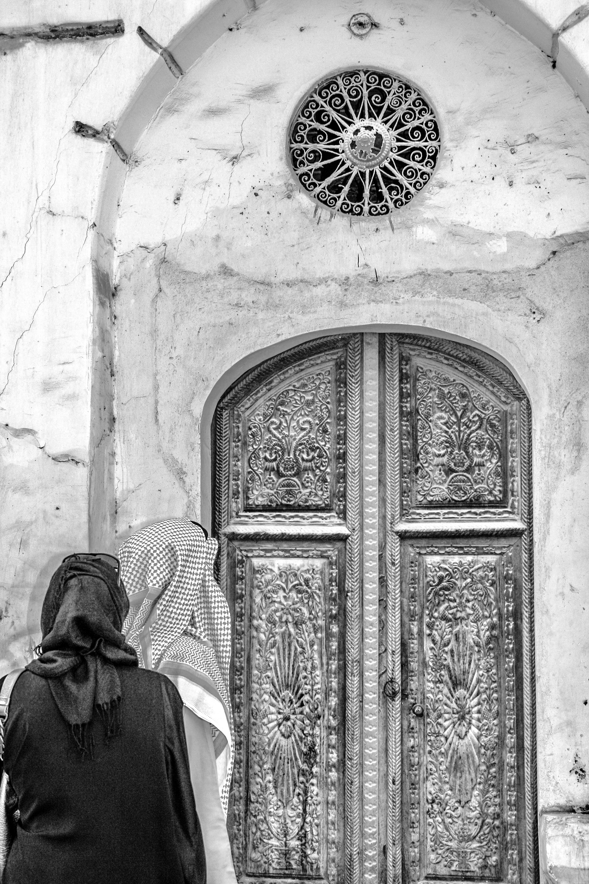 At the door of the old palace