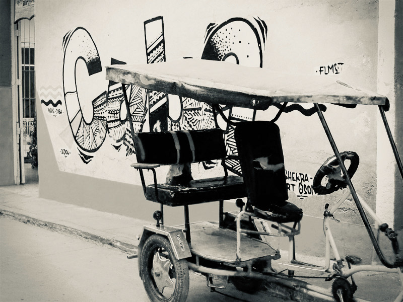 The tourist travel of choice when in Cuba...the biki.